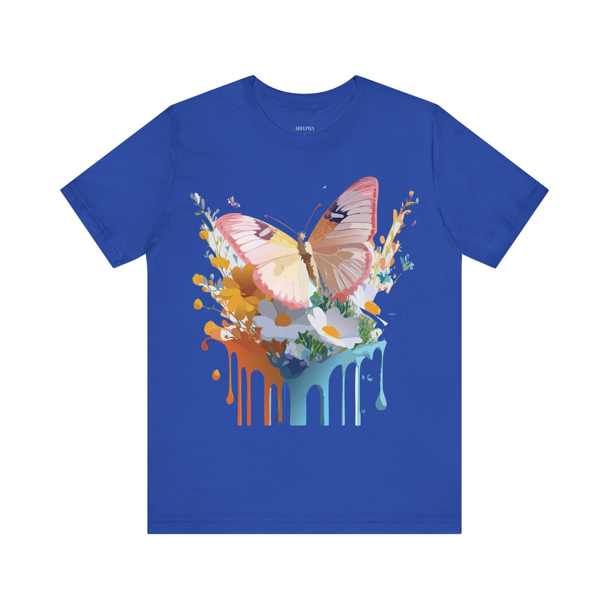Butterfly Graphic Unisex Cotton Bella+Canvas Tee with Art Design n80