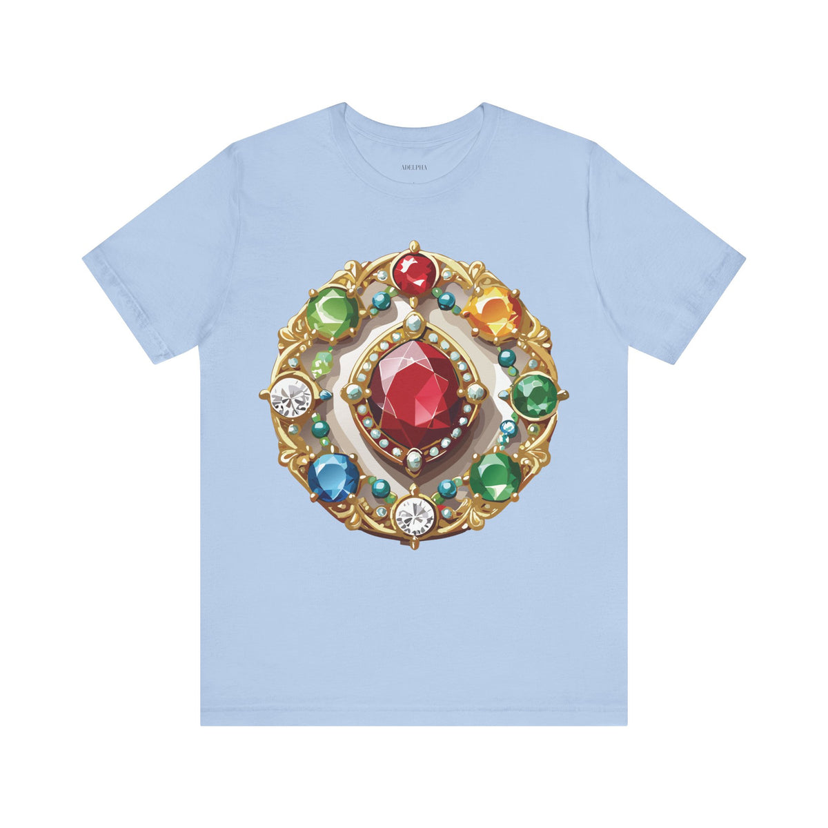 Jewelry Graphic Unisex Cotton Bella+Canvas Tee with Art Design n127