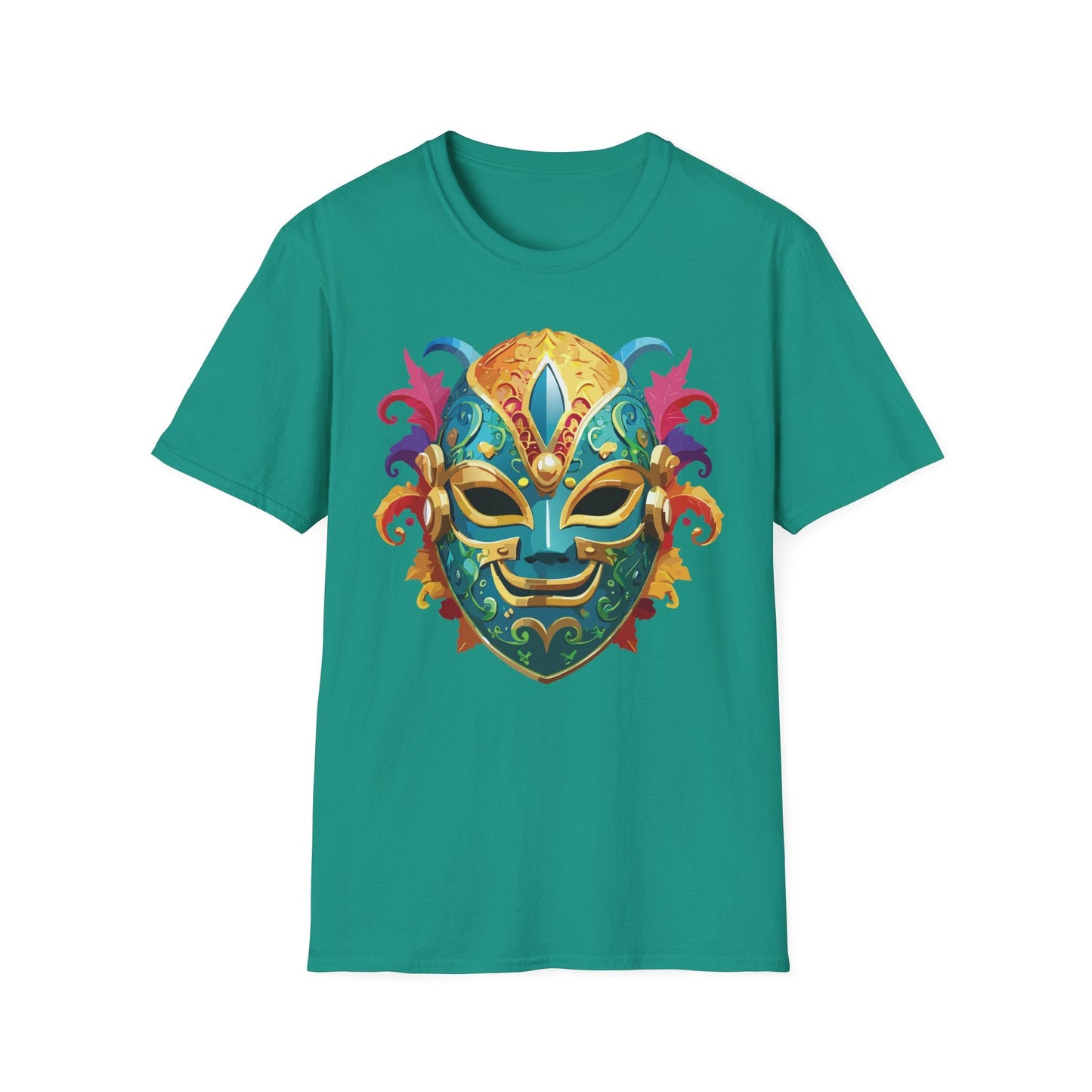 Mask Tee Shirt Unisex Softstyle Gildan 64000 100 Percent Ring Spun Cotton Comfortable Masquerade Tee
