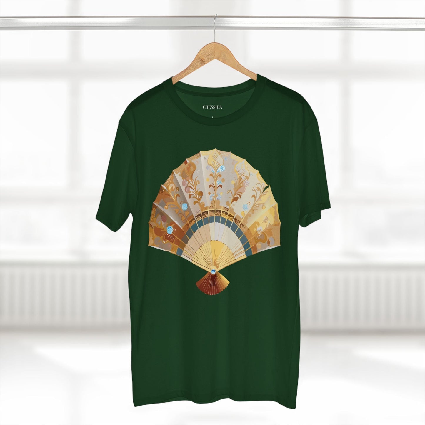 Antique Fan Graphic Design T-Shirt Unisex 100 Cotton Floral Carnival Artwork Tee 21