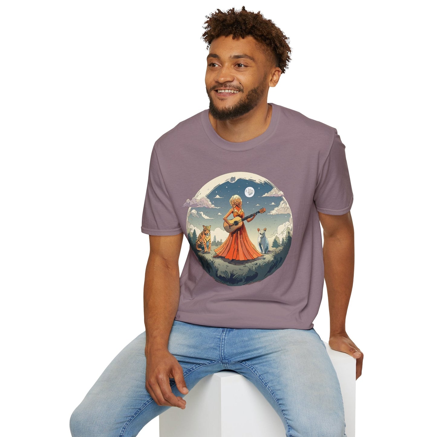 Womens Graphic T Shirt Art Design Tee Ladies Unisex Softstyle Cotton Tee Gildan 64000 Comfort
