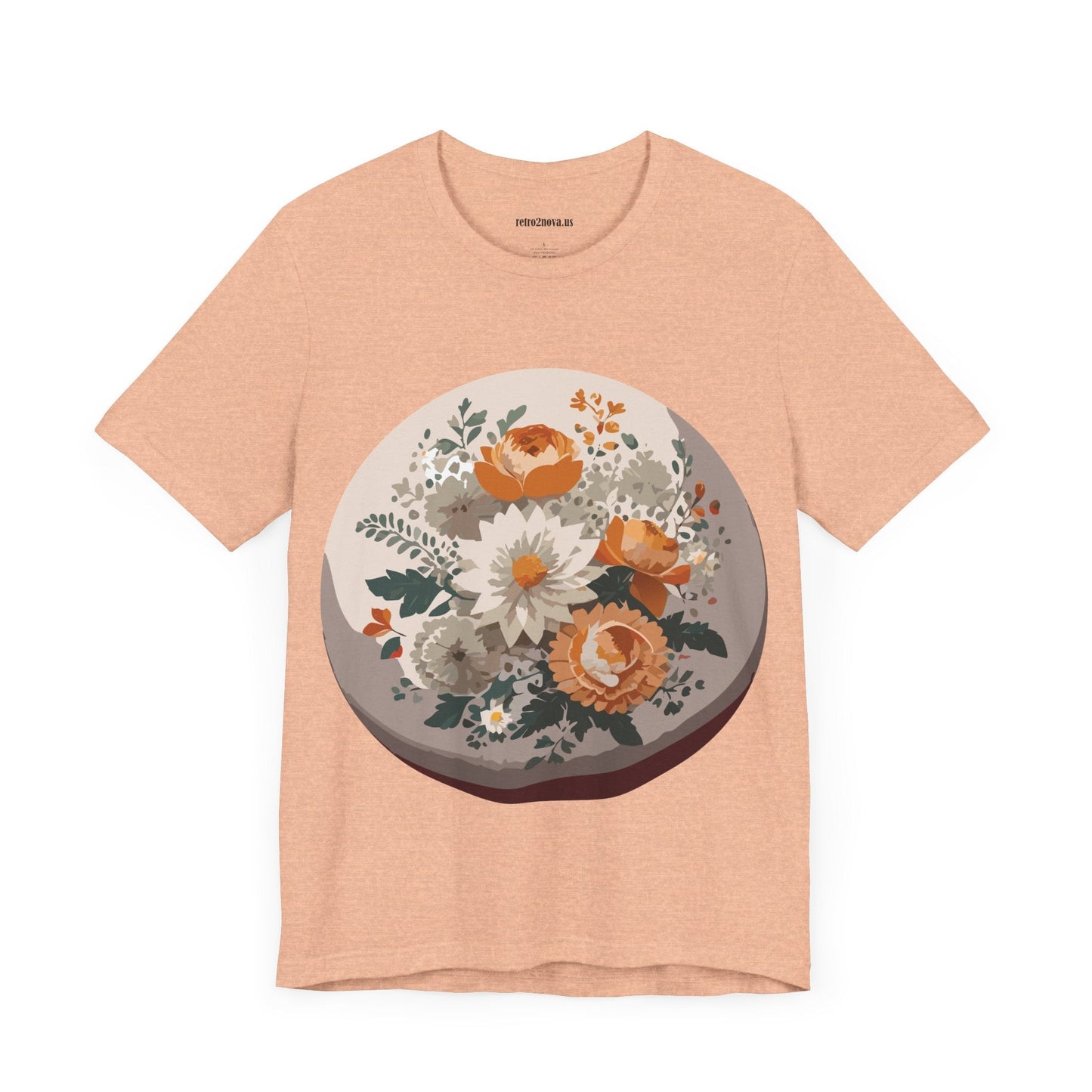 Floral Shirt Unisex Floral Print Jersey Tee Lightweight Breathable From Flowers Collection