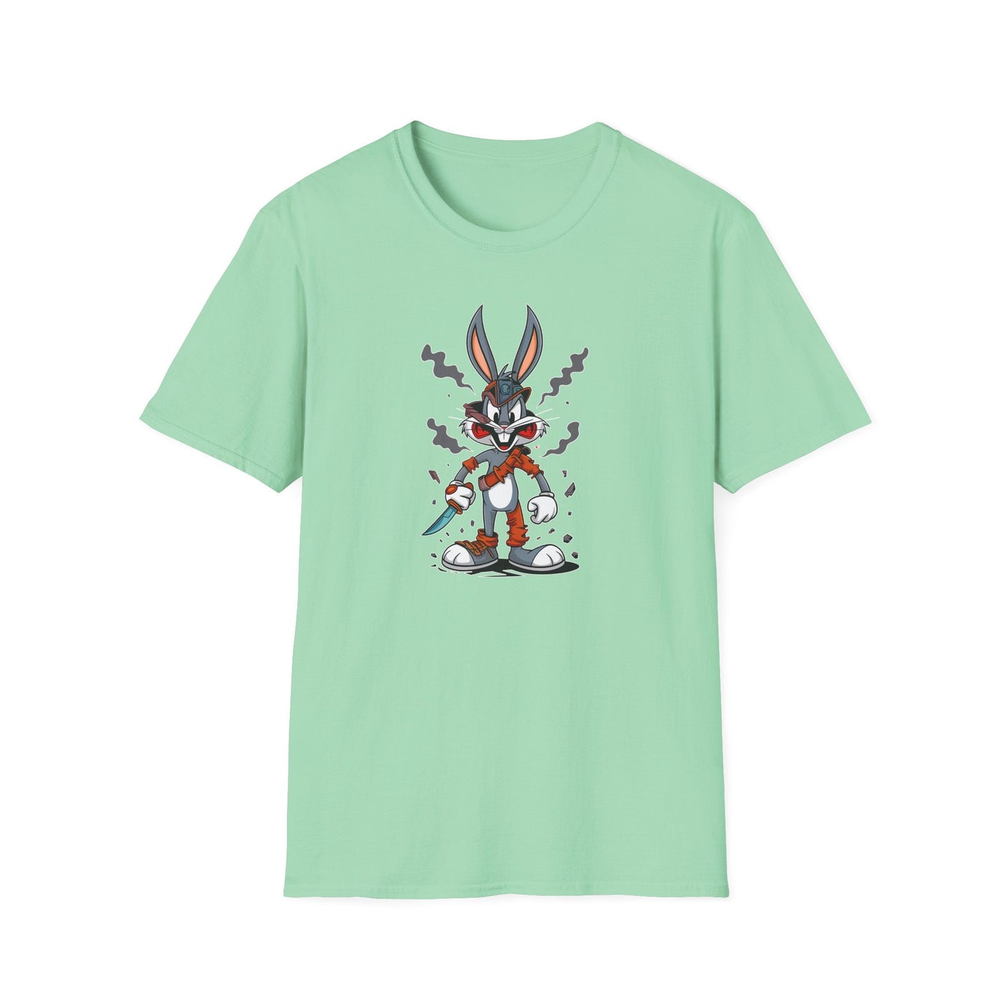 Bugs Bunny T Shirt 100 Percent Ring Spun Cotton Gildan Softstyle Unisex Cartoon Graphic Design