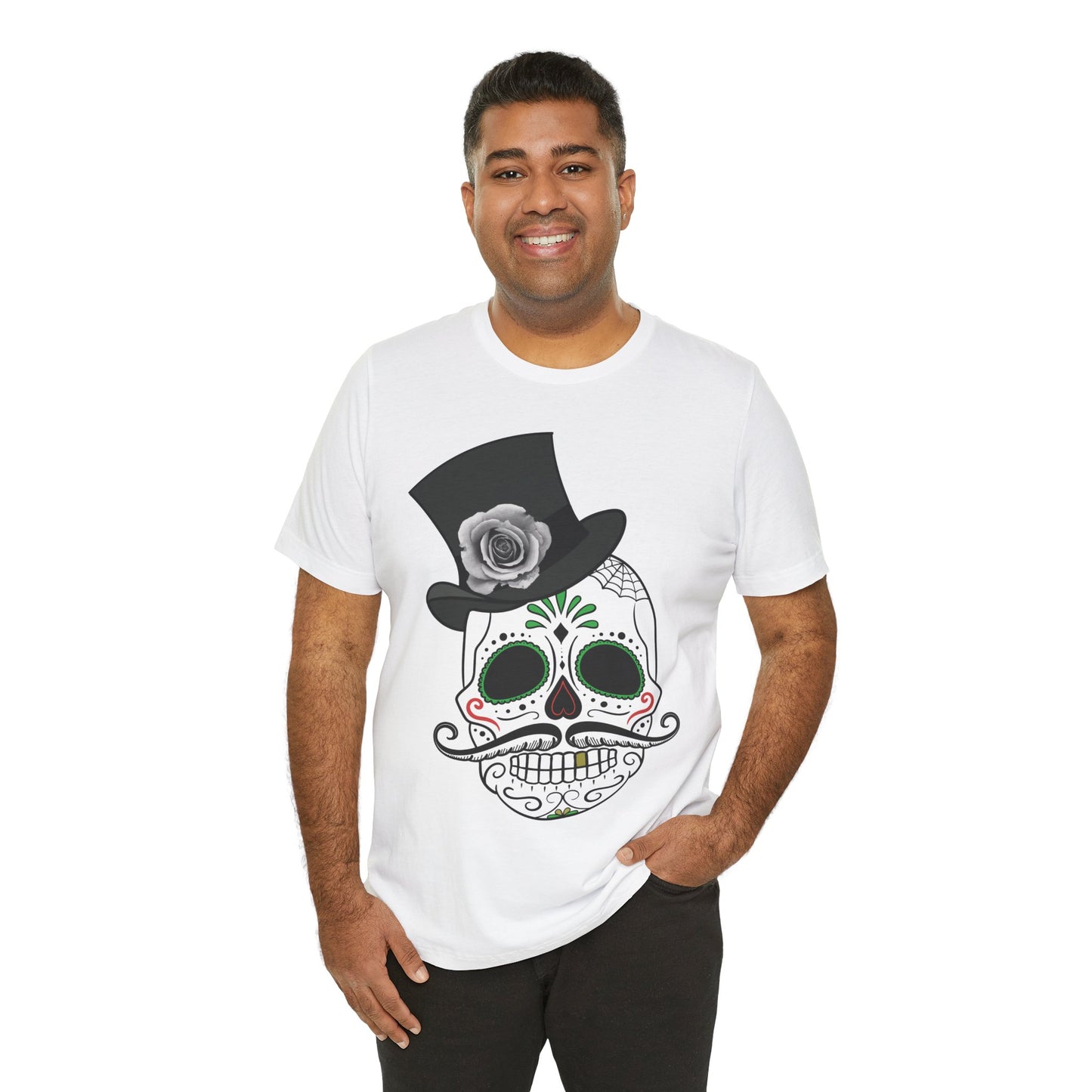 Unisex-T-Shirt aus Baumwolle mit Totenkopf