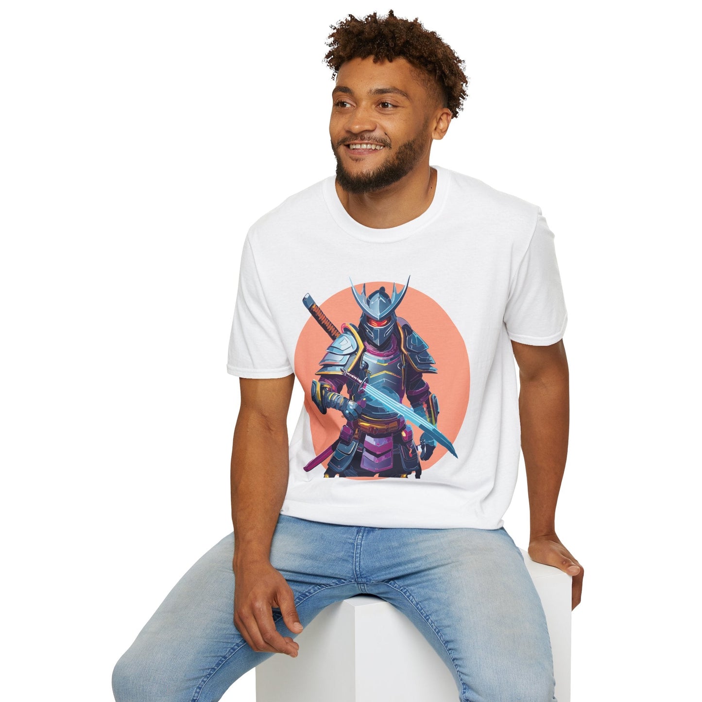 Samurai Shirt Unisex Tee Gildan Softstyle 64000 One Hundred Percent Ring Spun Cotton Comfort