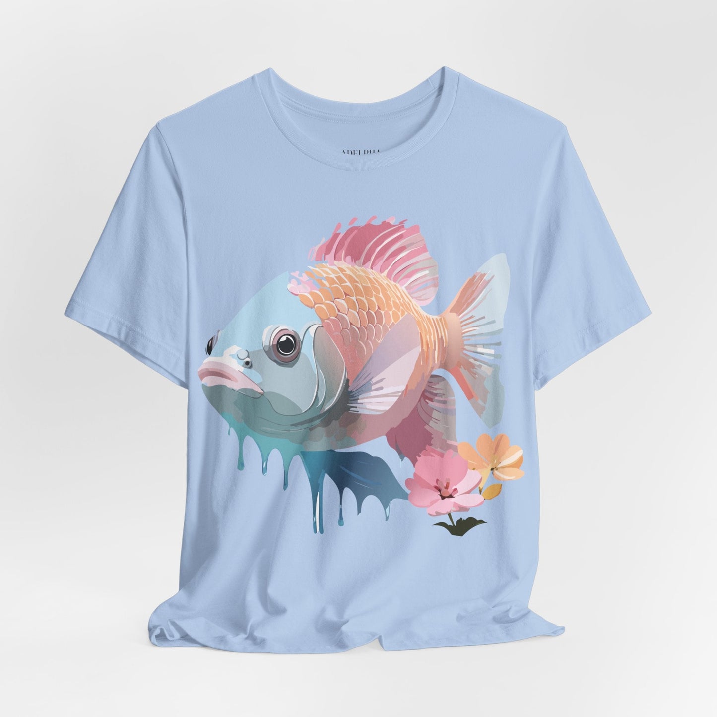 Fish Graphic Unisex 100 Cotton Vintage Artwork Tee 1