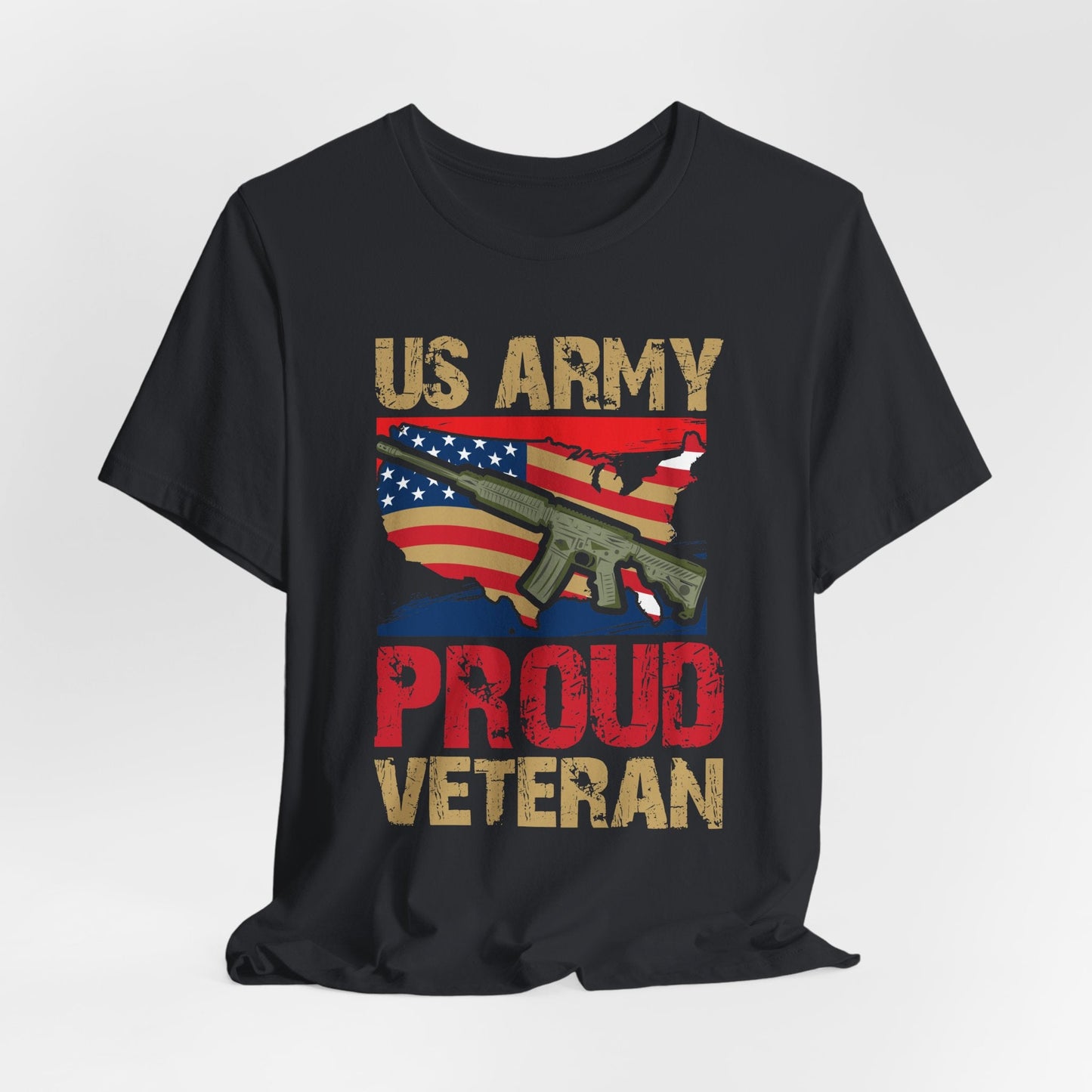 Army Veteran Patriotic Graphic Design Unisex Cotton T-Shirt v17
