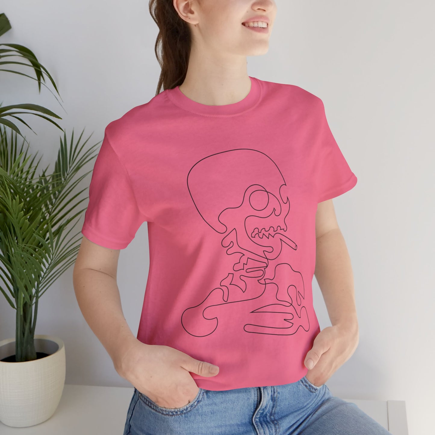 Unisex Cotton Tee Shirt with Skull