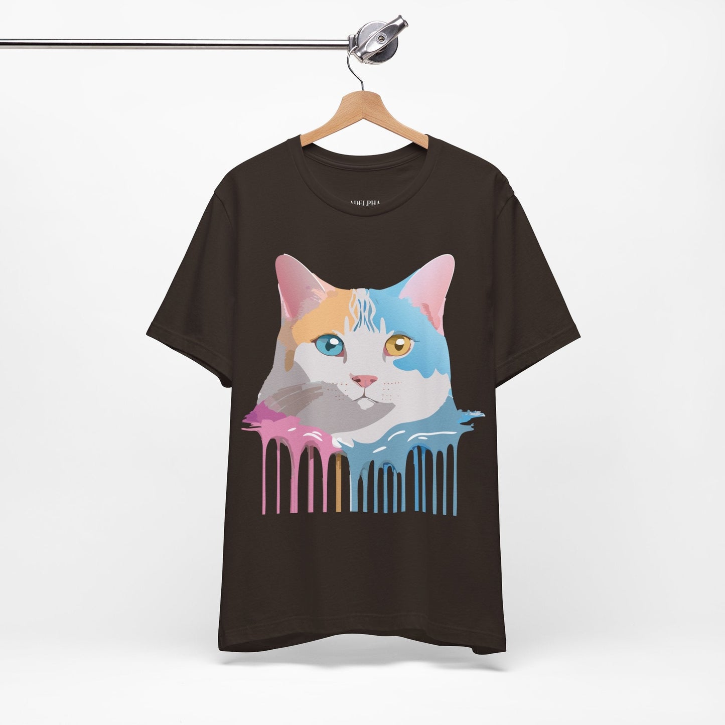 Unisex Cat Shirt Graphic Tee With Vintage Adelpha Art Design