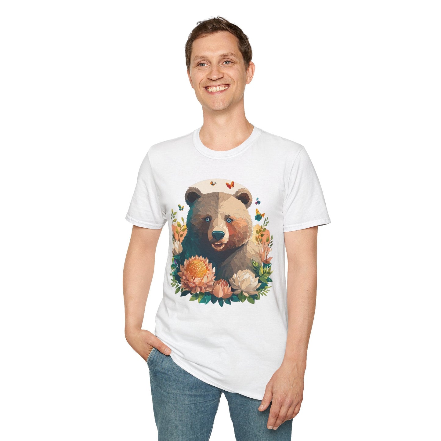 Bear T Shirt Unisex Teddy Bear Shirt Softstyle 100 Percent Ring Spun Cotton Tee Essentials