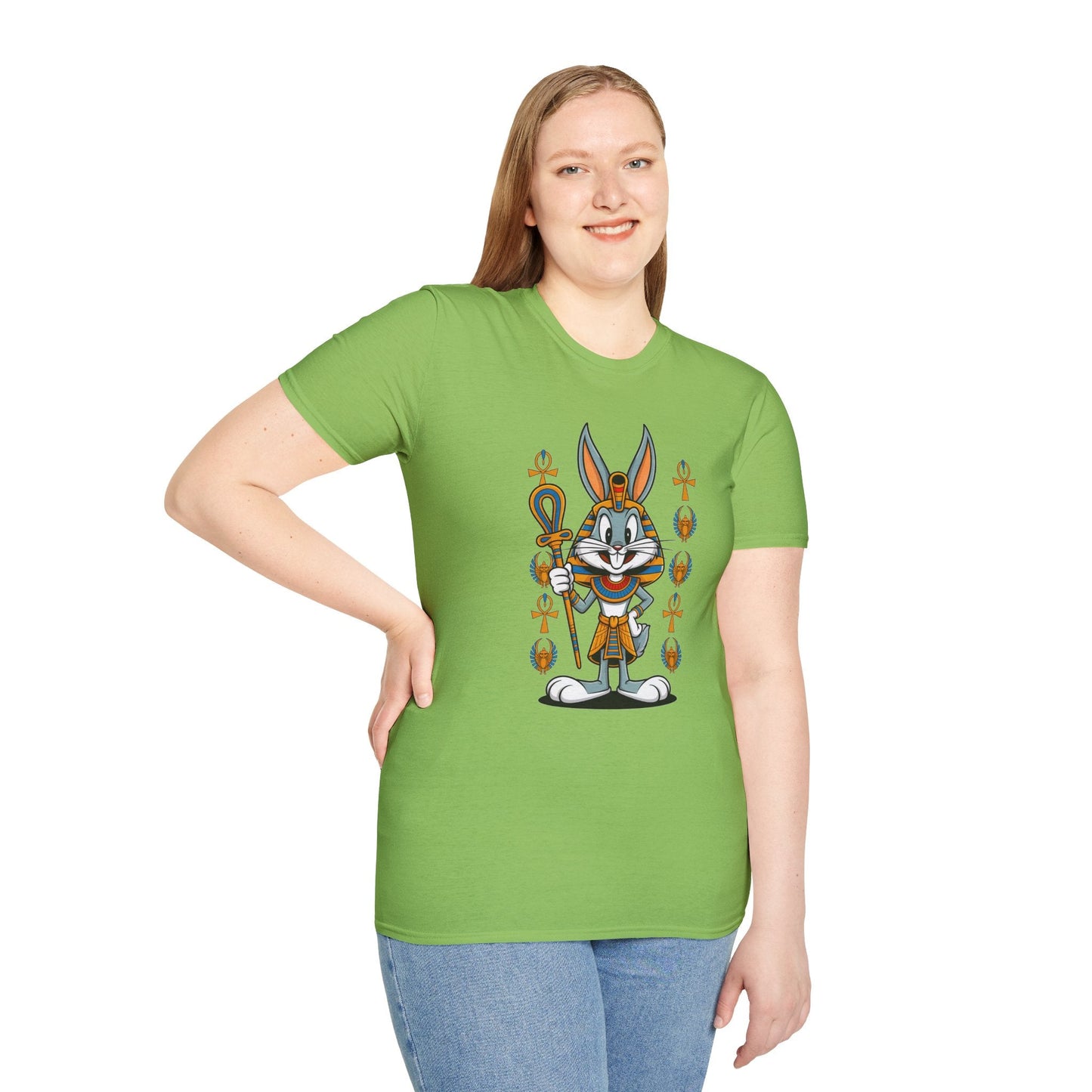 Cartoon Bunny Graphic Unisex Cotton Animal Animation Artwork Design Tee 31