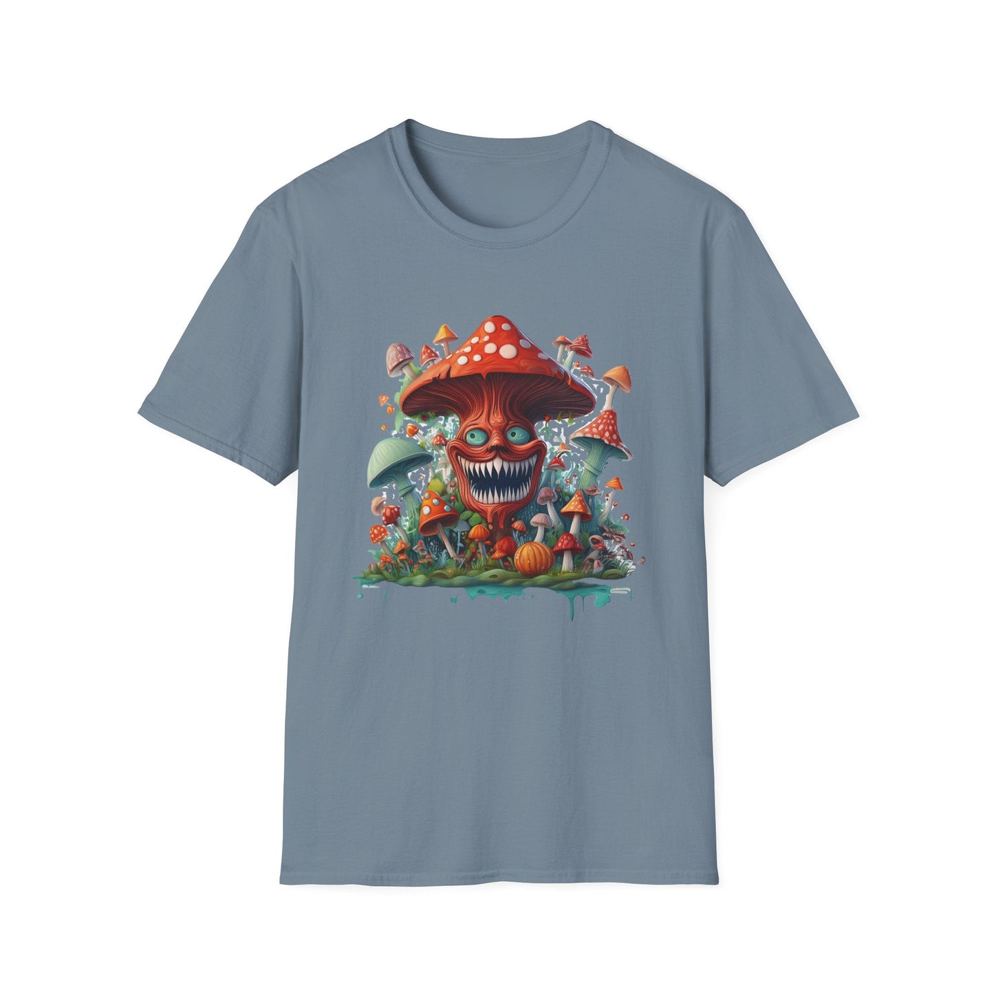 Unisex Mashroom Tee Shirt With Funny Mashroom Design Fungus Humor Softstyle Cotton