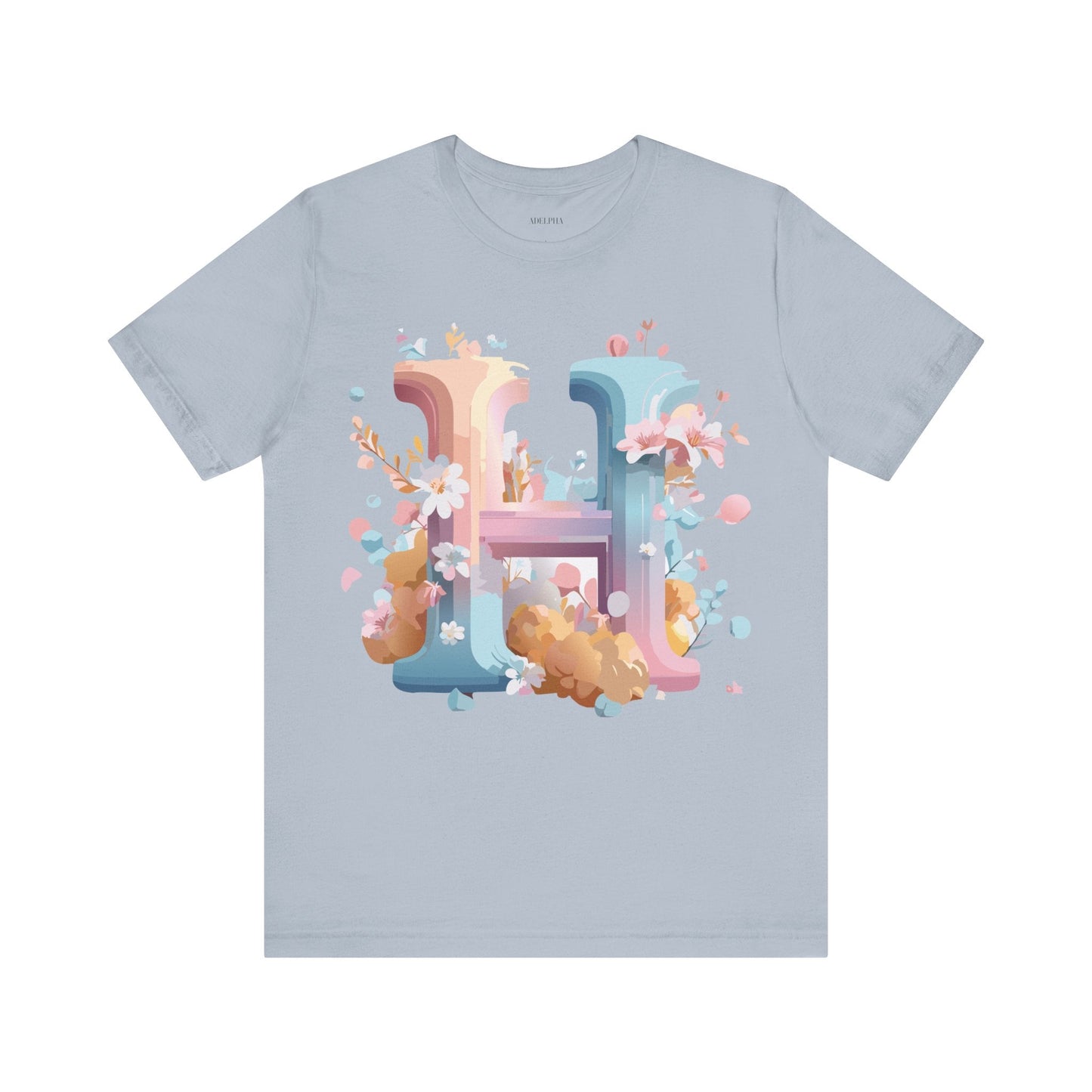 Letter H Graphic T Shirt Unisex Jersey Short Sleeve Tee By Adelpha Vintage Artwork