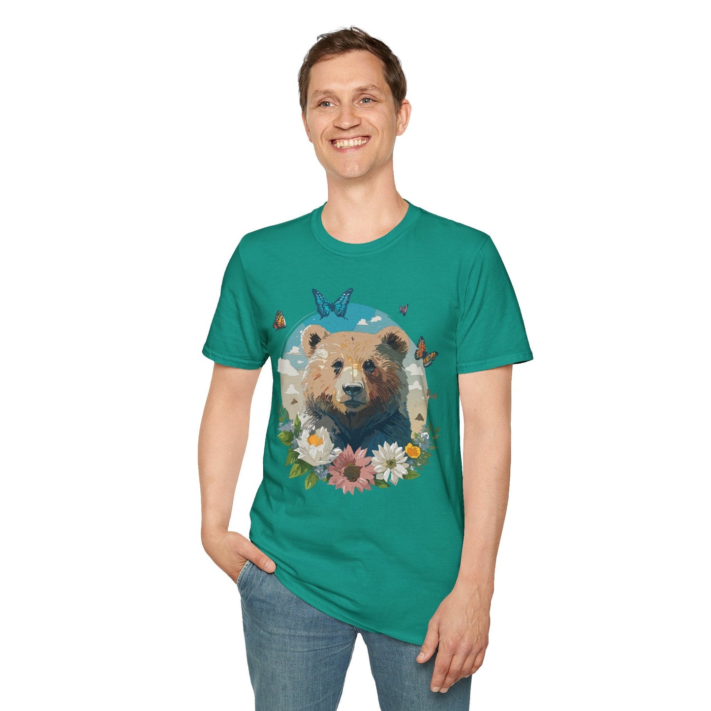 Bear Shirt Teddy Bear Tee Unisex Gildan Softstyle 100 Percent Ring Spun Cotton Tee