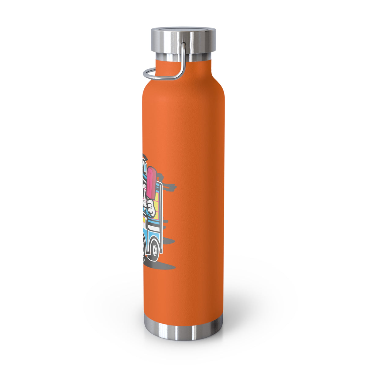 22oz Copper Insulated Water Bottle with Cartoon Design - CV95