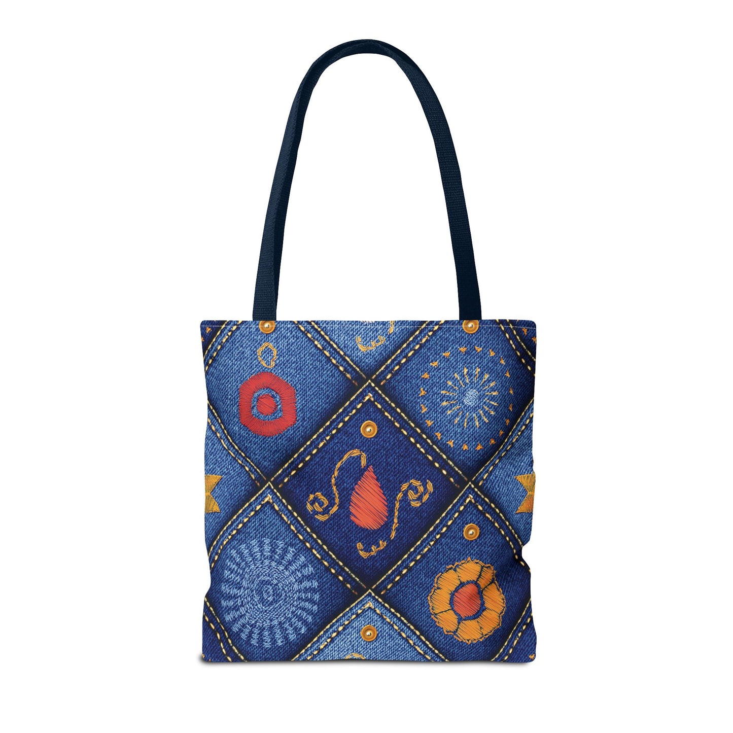 Diwali Graphic Denim Fabric Imitation Print Unisex Canvas Bag Poly Spun 3 Sizes Tote Bag 205-4