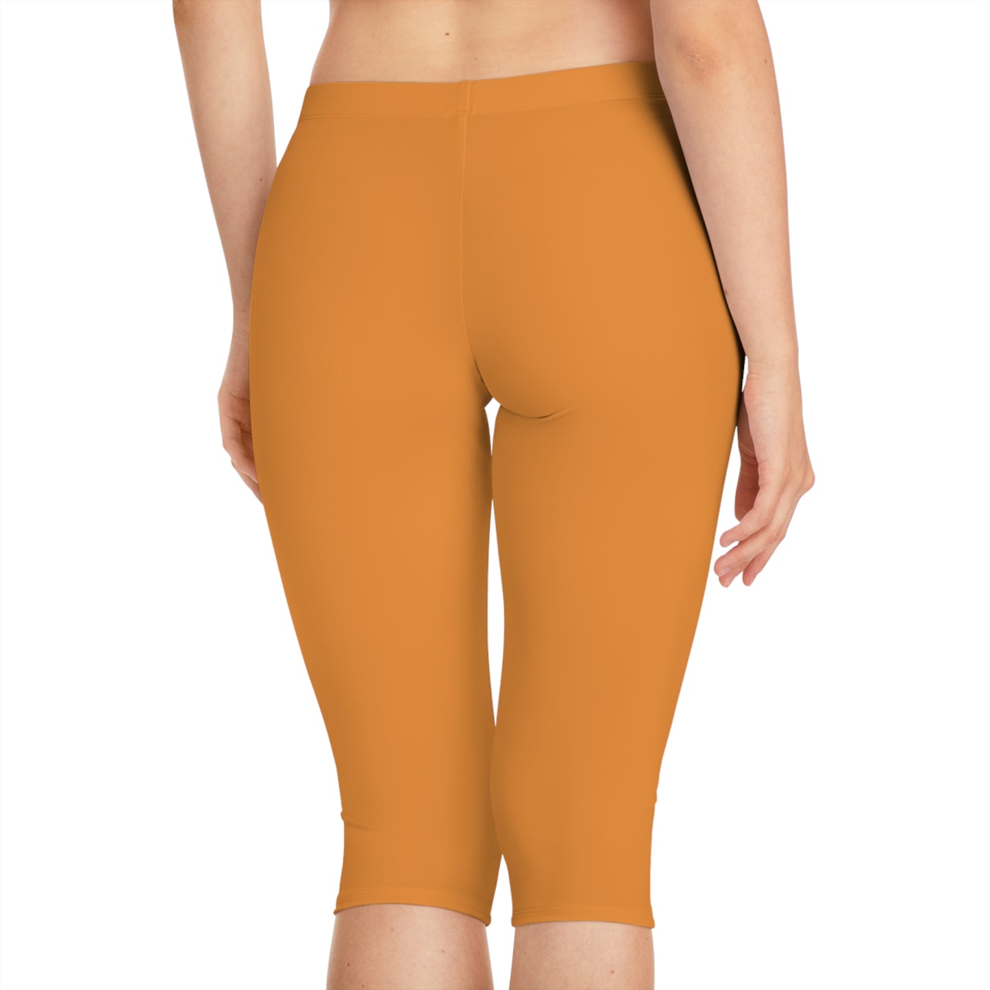 Orange Color Capri Leggings, Orange Capri Leggings 13