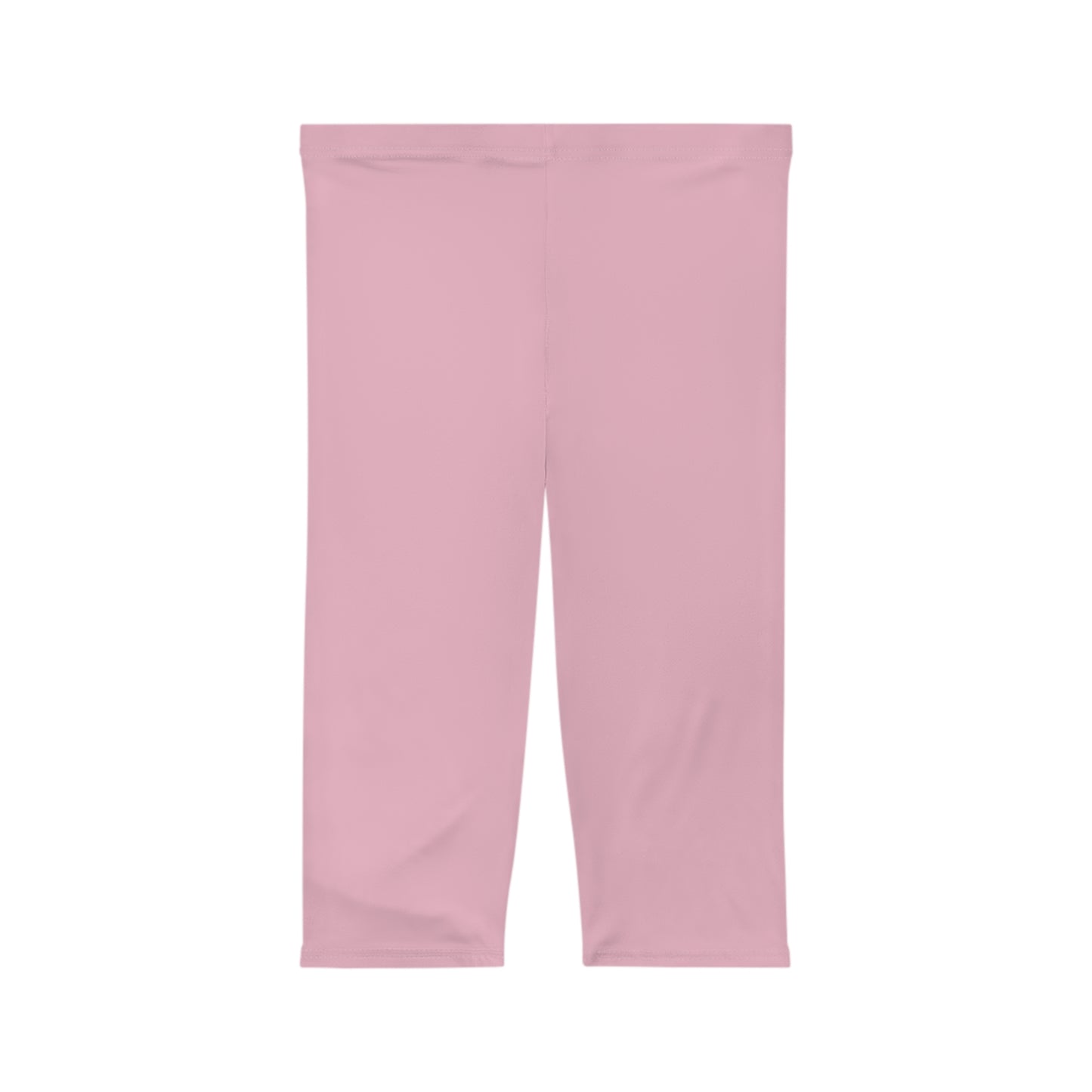 Soft Blossom Pink Color Women's Brushed Suede Poly Span Casual Capri Leggings XS-2XL
