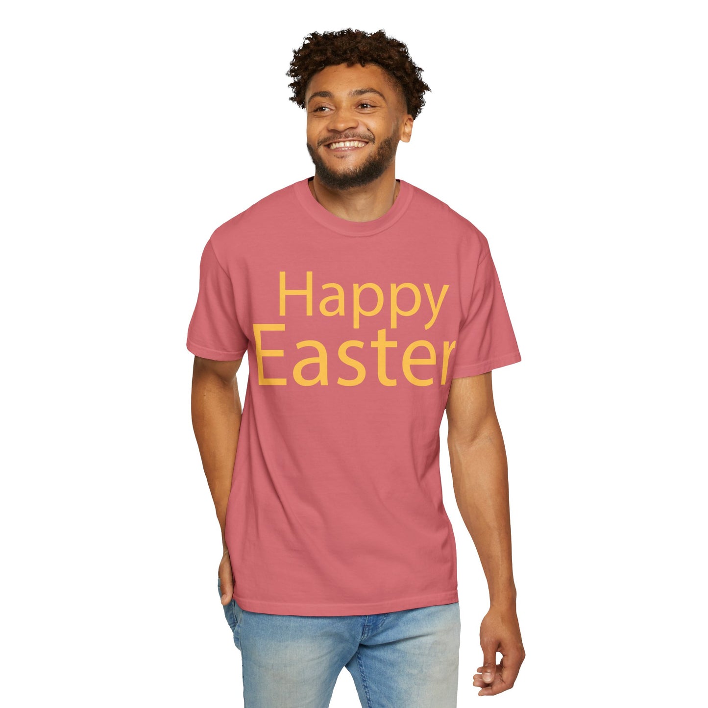 Happy Easter T-Shirt, Tee Shirt with Easter Signature, T Shirt with Easter Prints, Tee Shirt with Easter Design