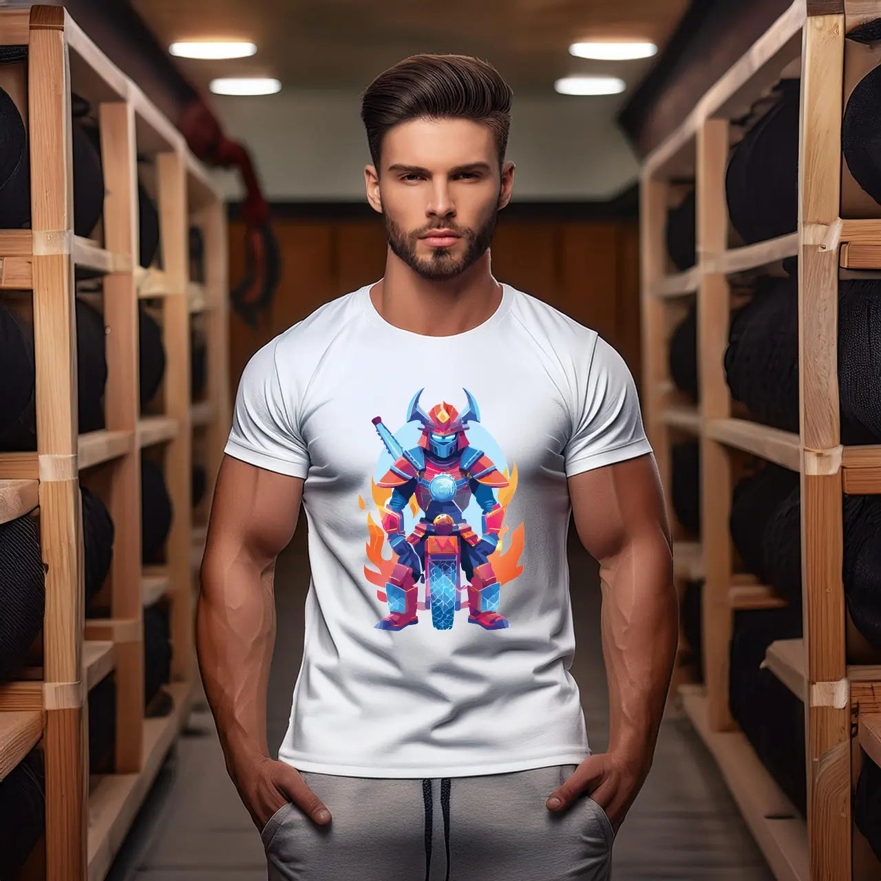 Samurai Graphic Unisex 100 Cotton Staple Tee 26