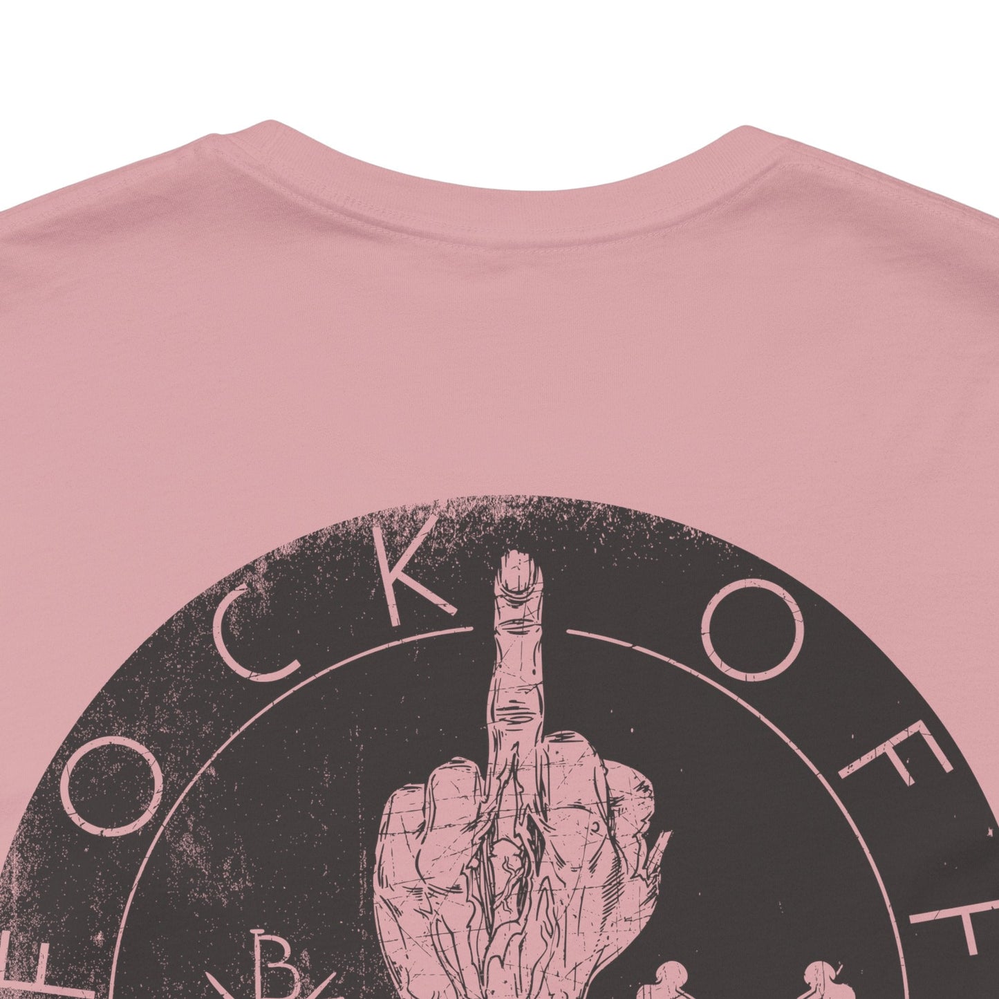 Middle Finger Skull Graphic Design Unisex Cotton T-Shirt A-11
