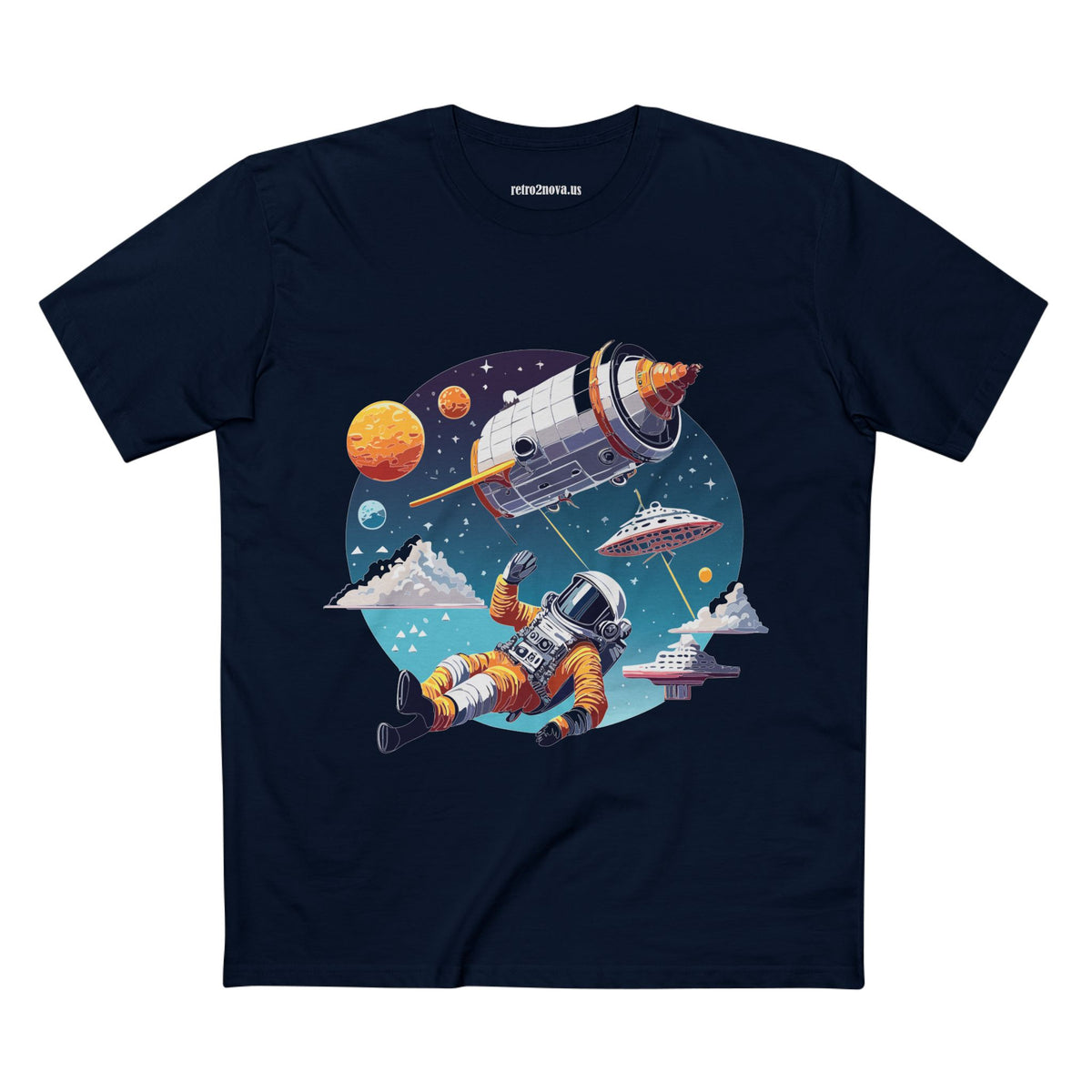 Cosmos Astronaut Graphic Tee Staple Unisex 100 Cotton Tee Shirt - CS-45