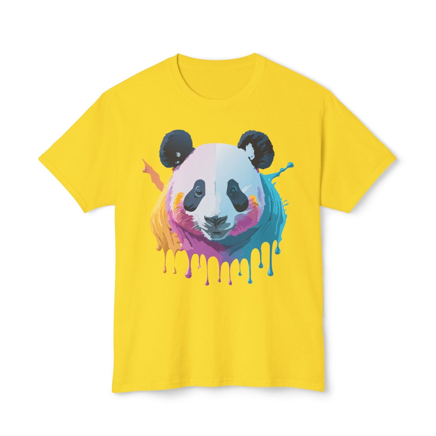 Unisex Panda Art Tee With Floral Print Premium Vintage Style HD Cotton Shirt Comfortable