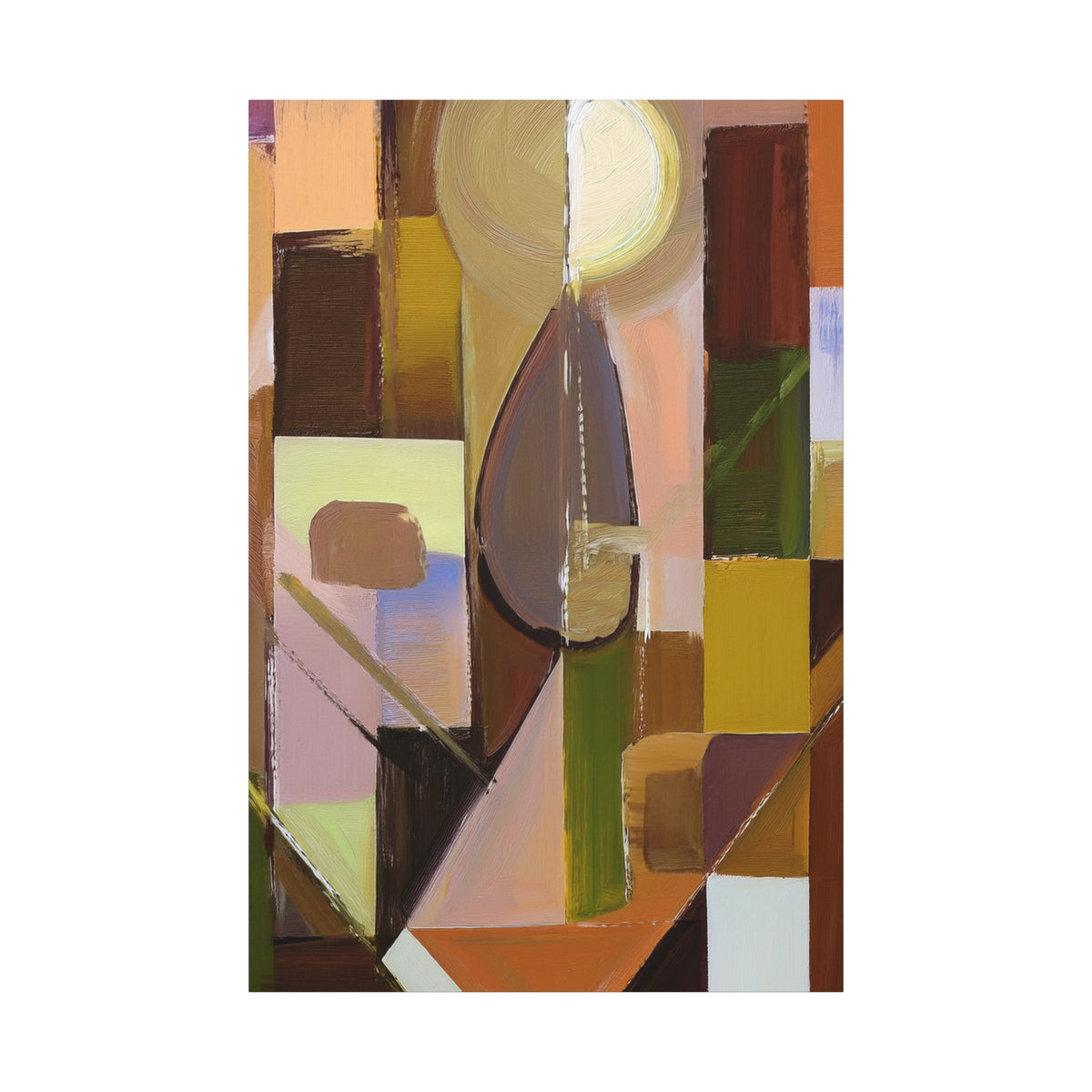 Abstract Geometric Painting Print Canvas 20x24,20x30,24x30 24x32,24x36,30x40 32x48,36x48,40x60 Pine-Wood Inner Frame ABS-55