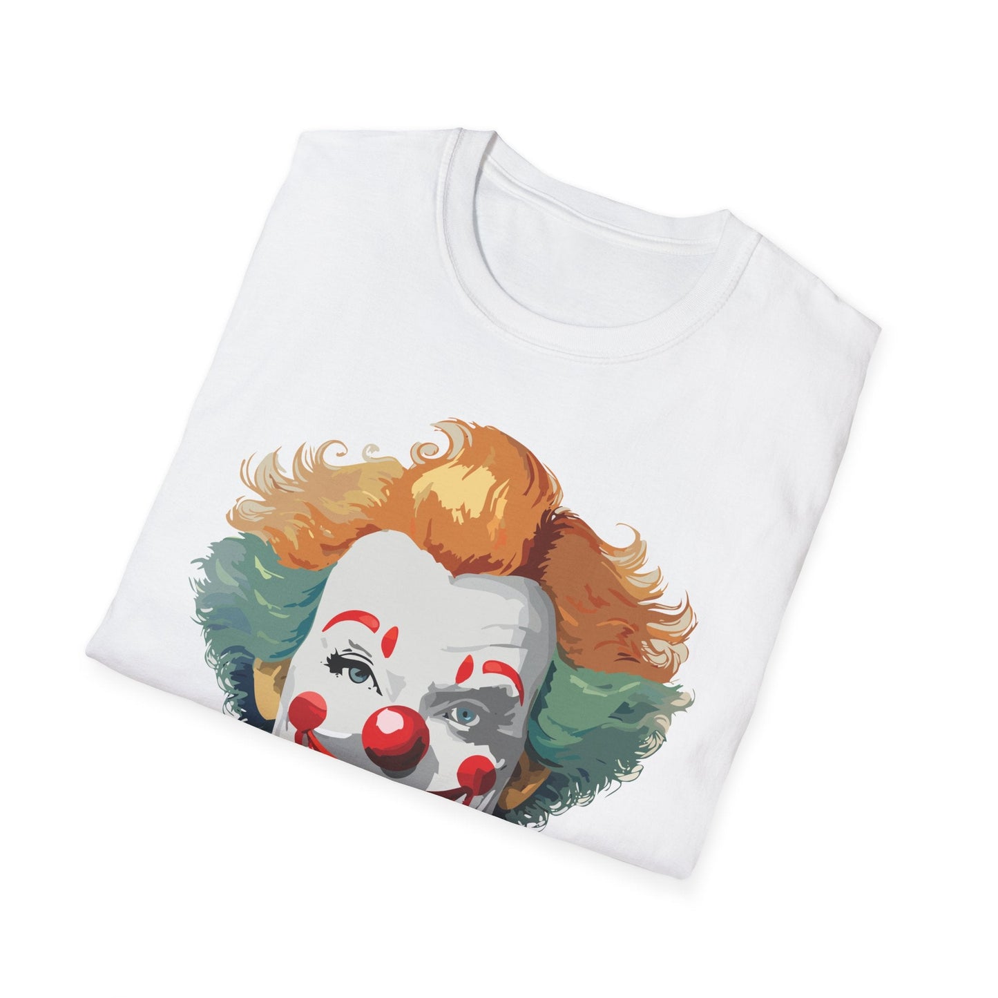 Unisex Short Sleeve Softstyle Clown T Shirt With Funny Man Circus Theme Tee Gildan 64000