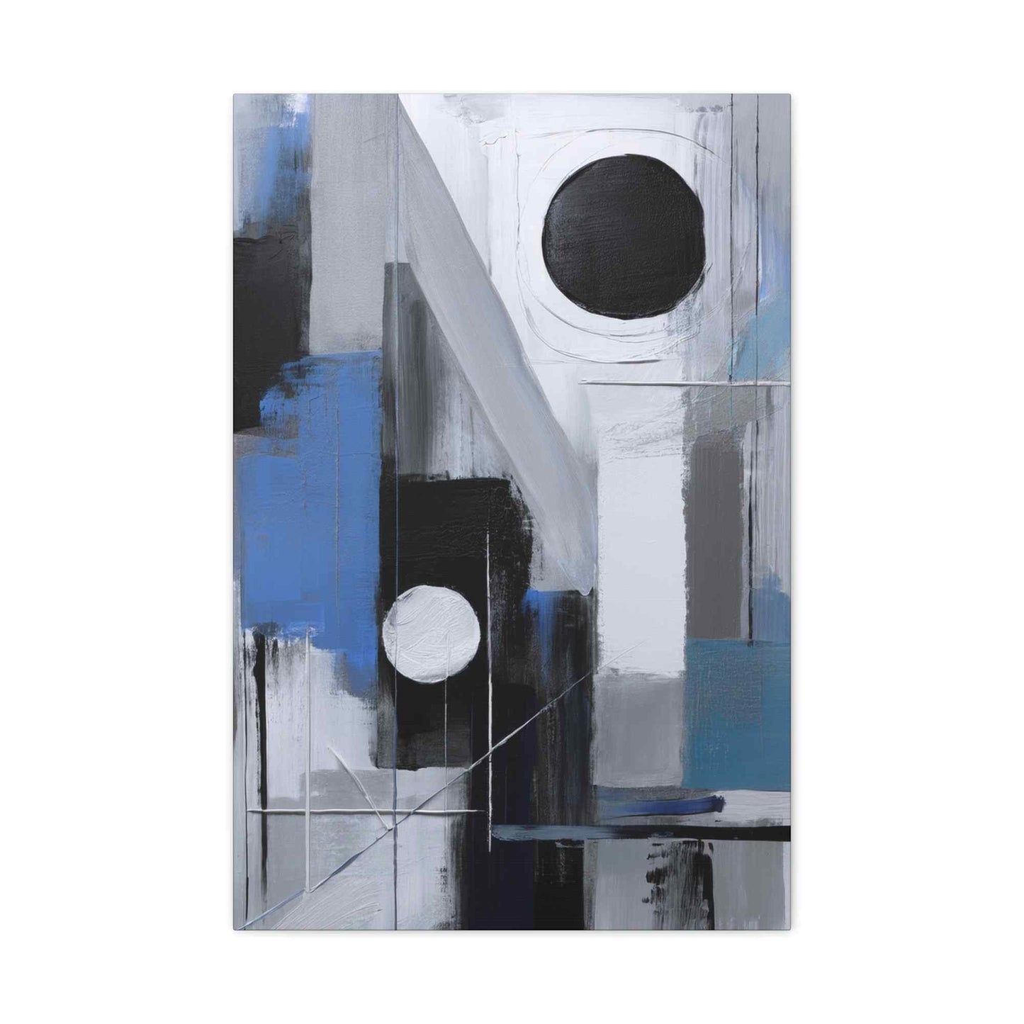 Blue Abstract Painting Print Canvas 20x24,20x30,24x30, 24x32,24x36,30x40, 32x48,36x48,40x60 Pine-Wood Inner Frame ABS-27