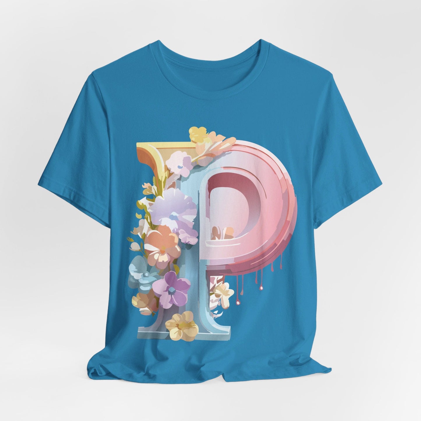 Letter P Shirt Graphic Tee Unisex Jersey Short Sleeve Adelpha Vintage Inspired Artwork