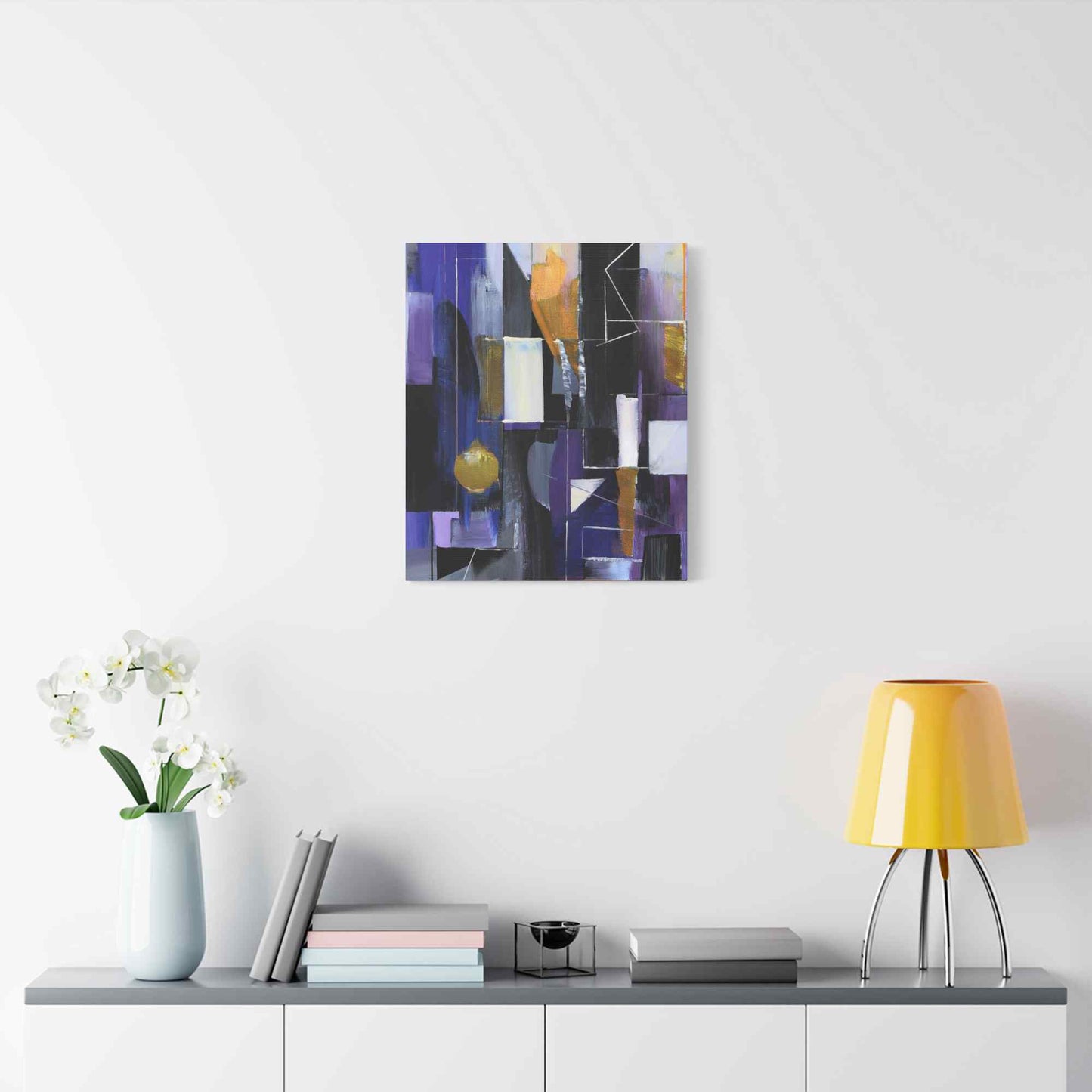 Purple Abstract Painting Print Canvas 20x24,20x30,24x30, 24x32,24x36,30x40, 32x48,36x48,40x60 Pine-Wood Inner Frame ABS-31