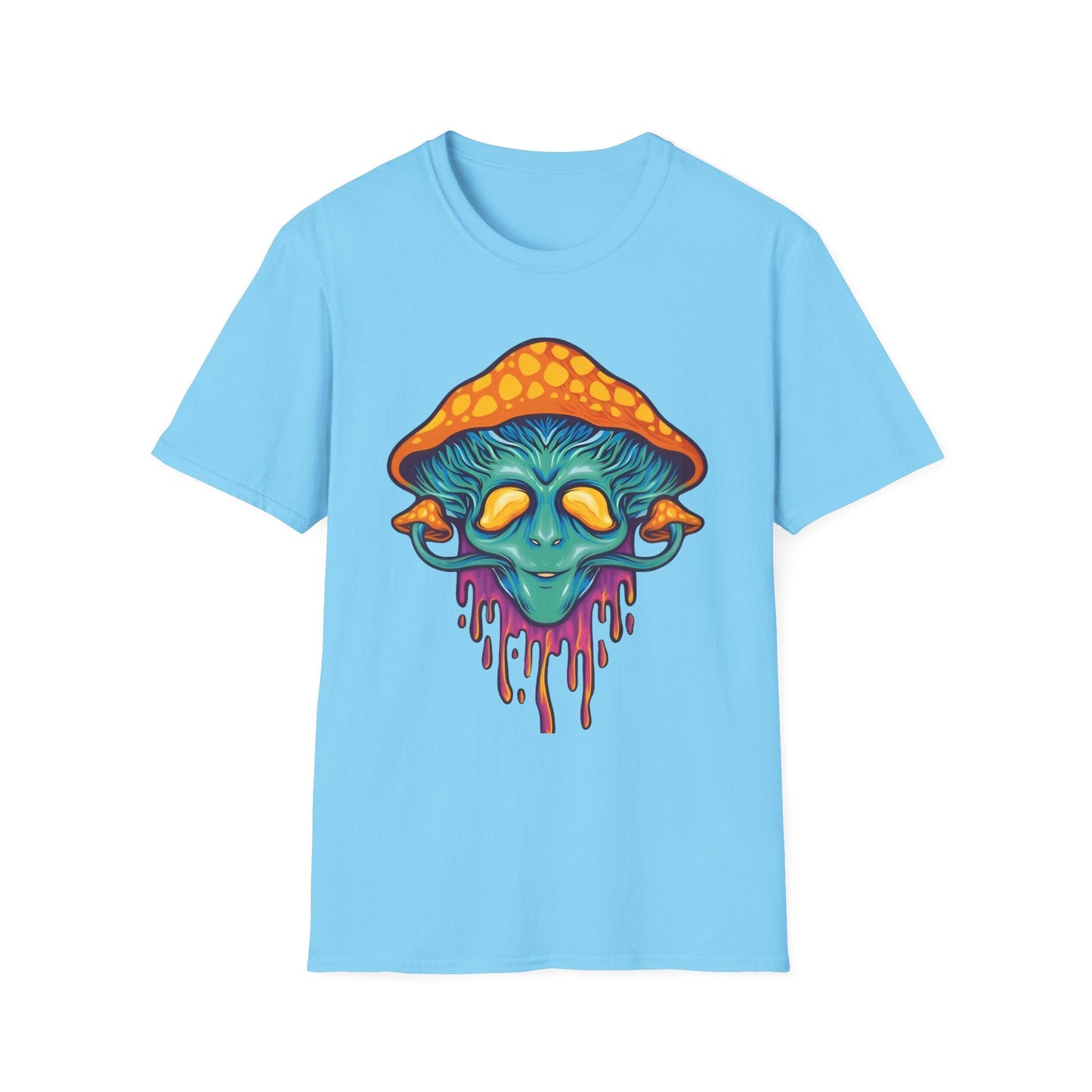 Mashroom T Shirt Unisex Funny Mushroom Design Tee 100 Percent Cotton Softstyle Collection