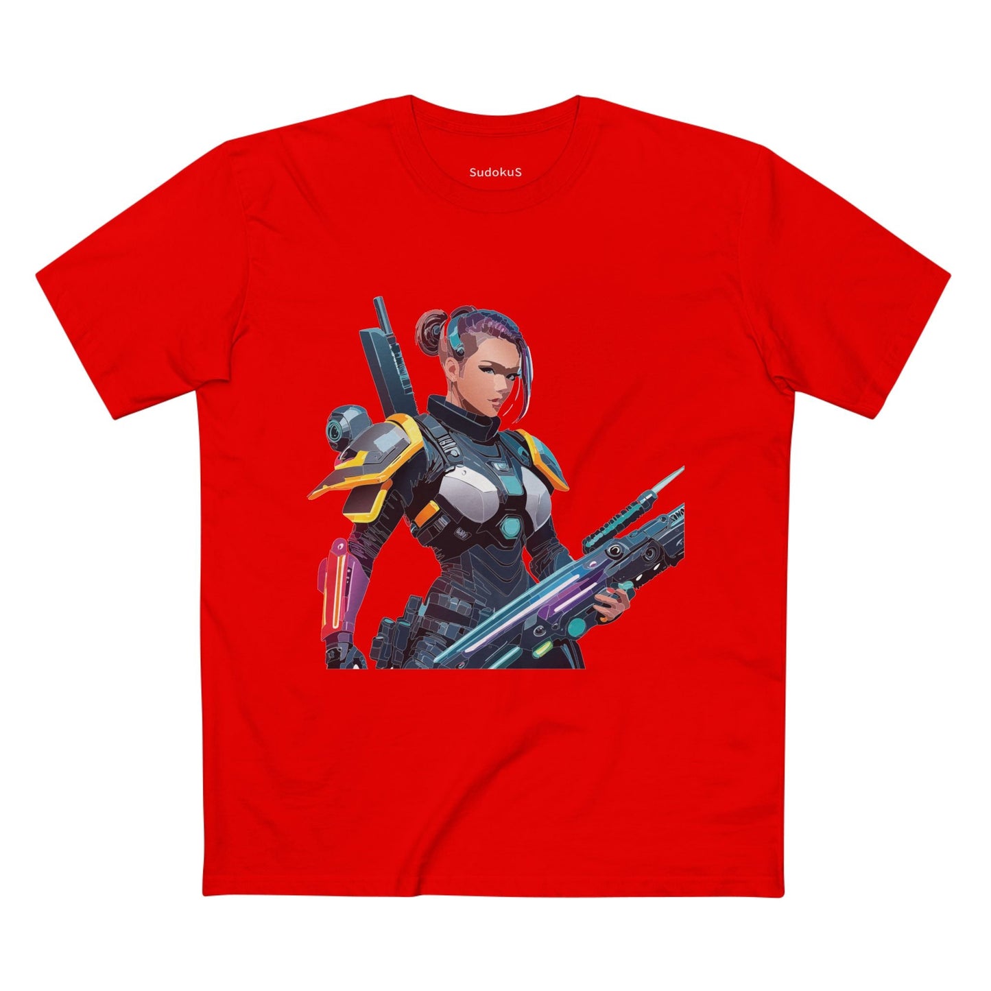 Army-woman Graphic Unisex 100 Cotton Staple Tee 3