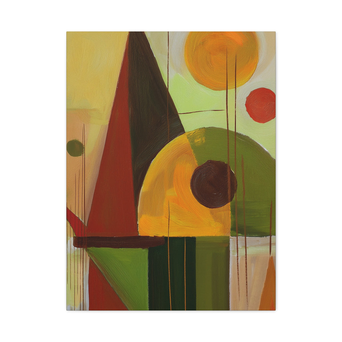 Abstract Geometric Painting Print Canvas 20x24,20x30,24x30 24x32,24x36,30x40 32x48,36x48,40x60 Pine-Wood Inner Frame ABS-60