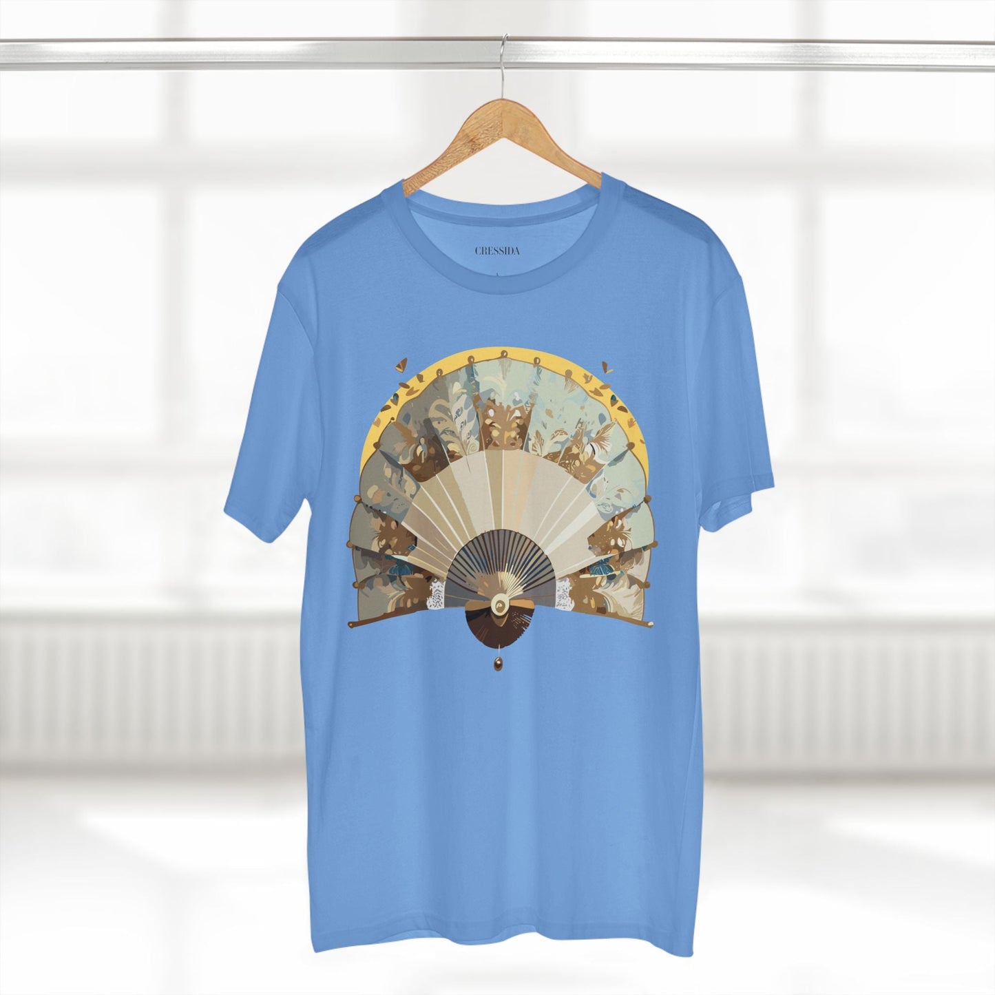 Antique Fan Graphic Design T-Shirt Unisex 100 Cotton Floral Carnival Artwork Tee 26