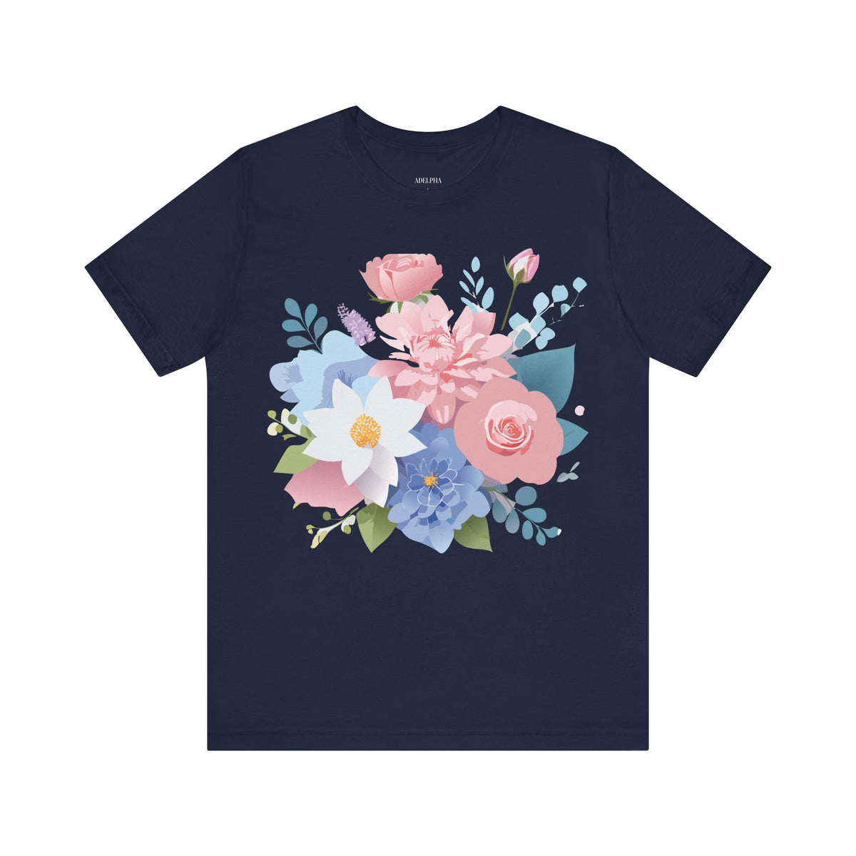 Floral Graphic Tee Shirt - Bella+Canvas Unisex 100 Cotton 25