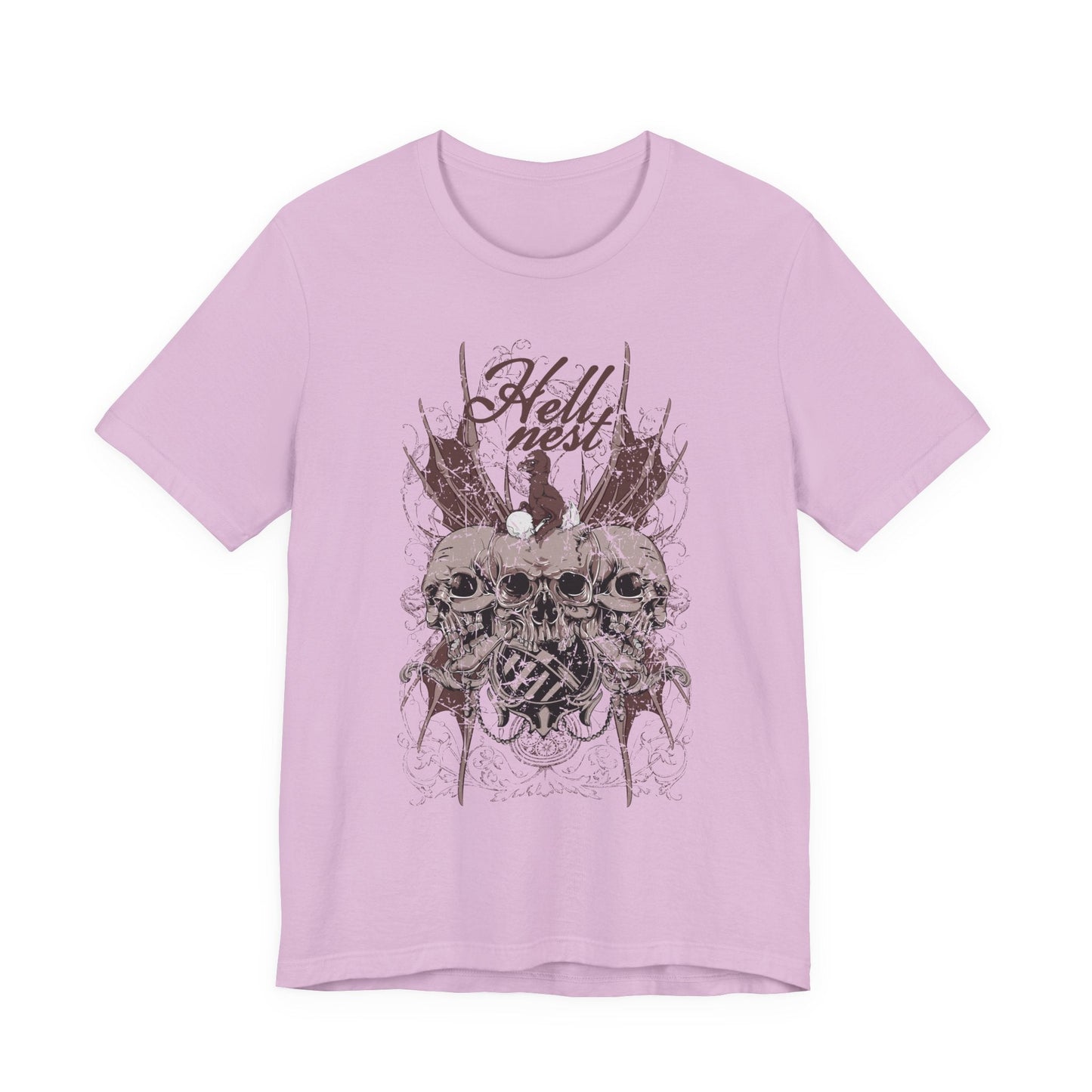 Skull Cluster graphic tee Gothic skulls grunge floral design