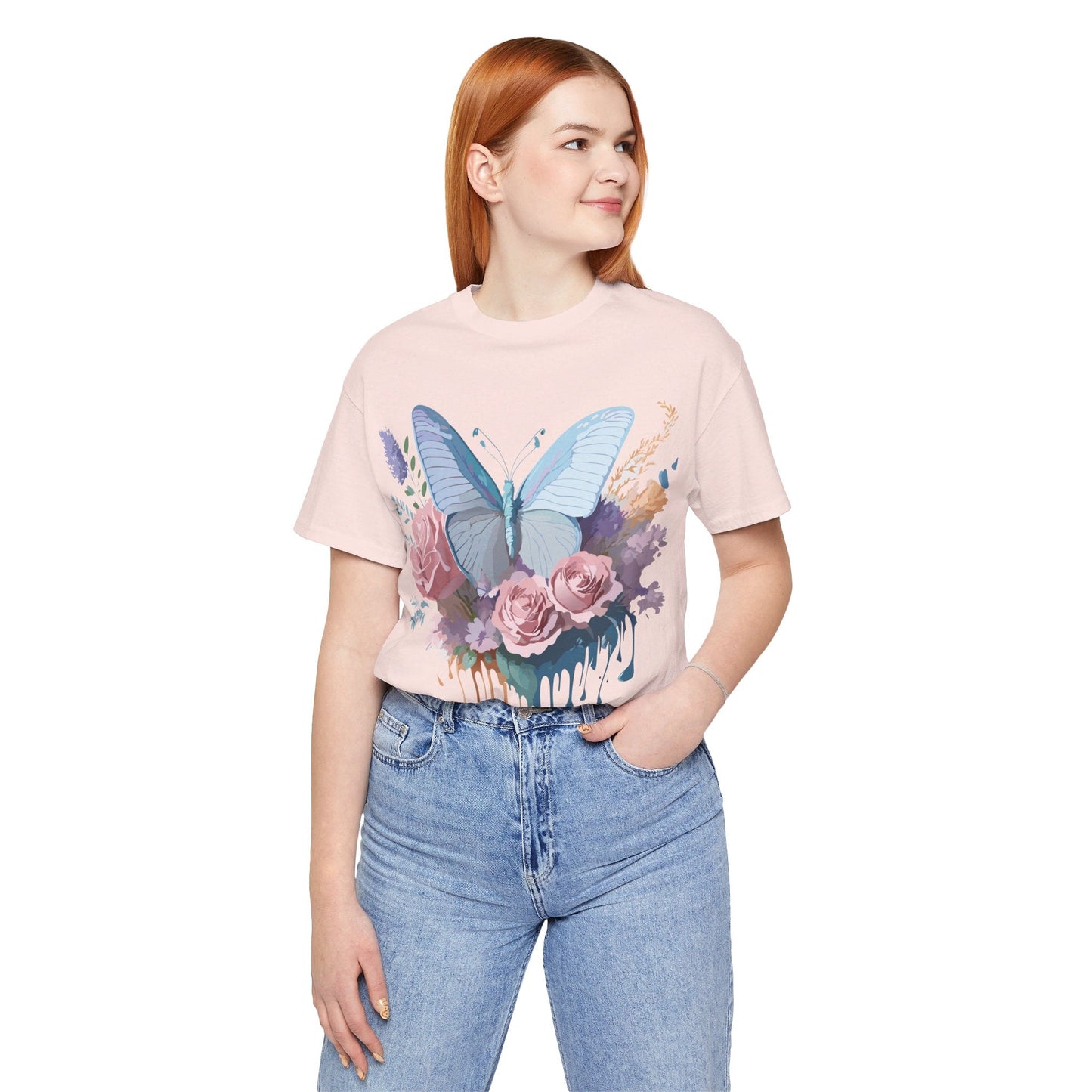 Butterfly Graphic Tee Unisex Jersey Shirt Adelpha Vintage Art Design