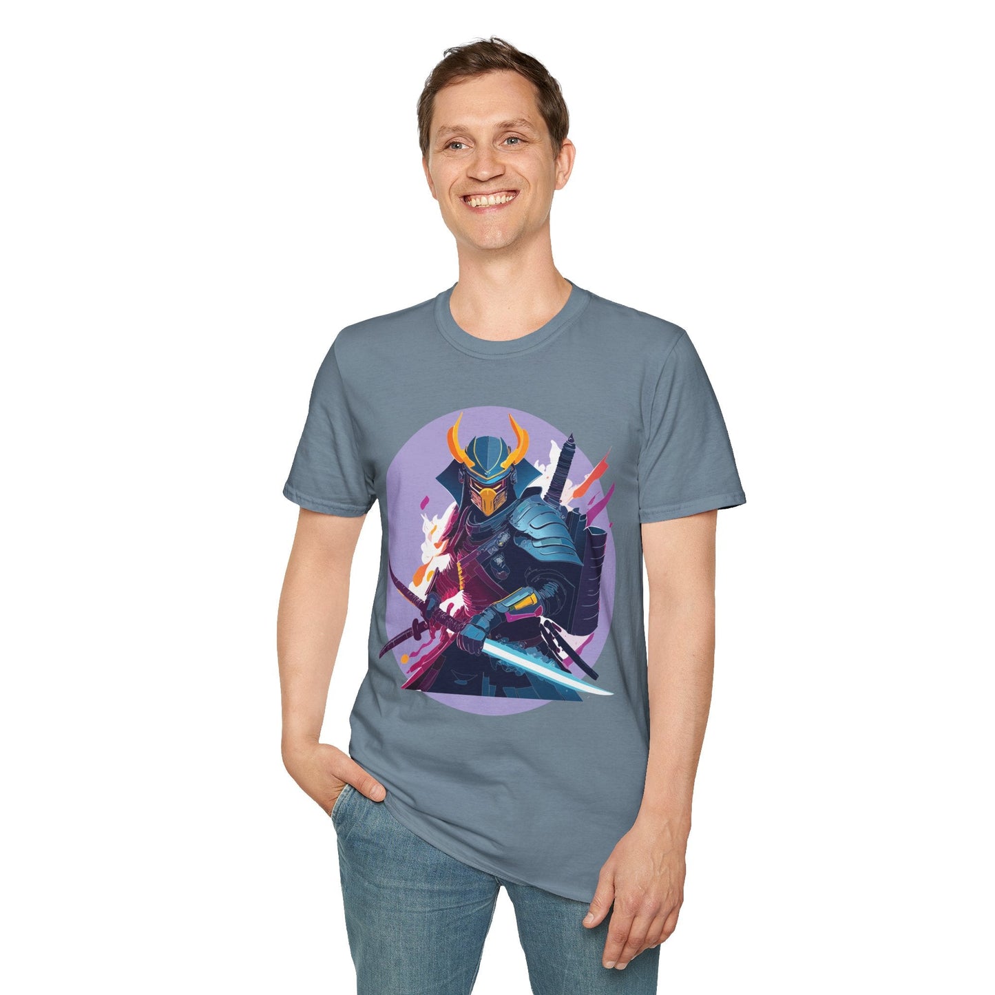 Samurai Shirt Unisex Softstyle Tee 100 Percent Ring Spun Cotton Comfortable Everyday Wear