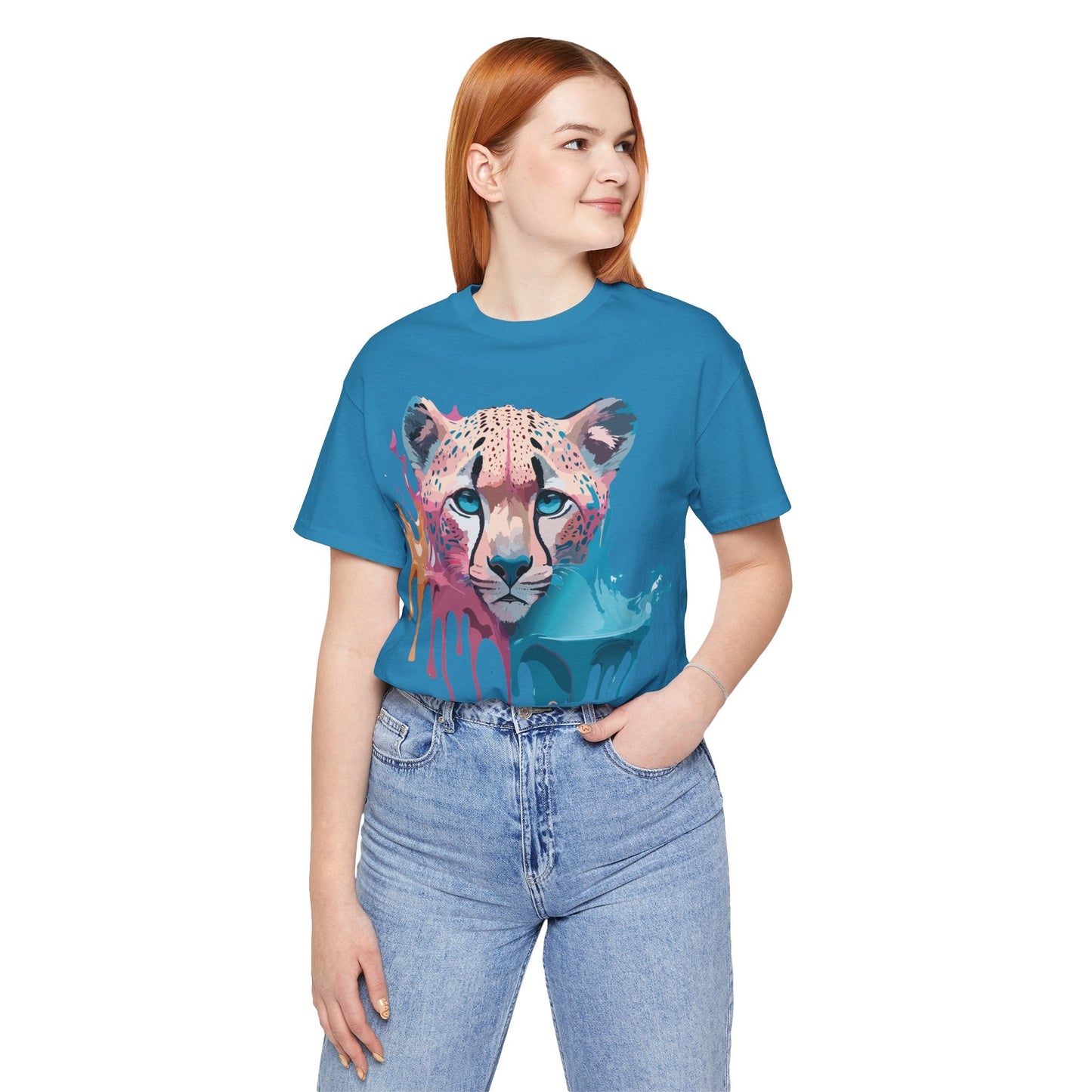 Cheetah Graphic Unisex 100 Cotton Artwork Tee 12