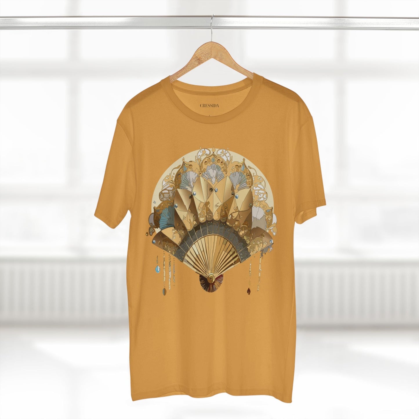 Antique Fan Graphic Design T-Shirt Unisex 100 Cotton Floral Carnival Artwork Tee 20