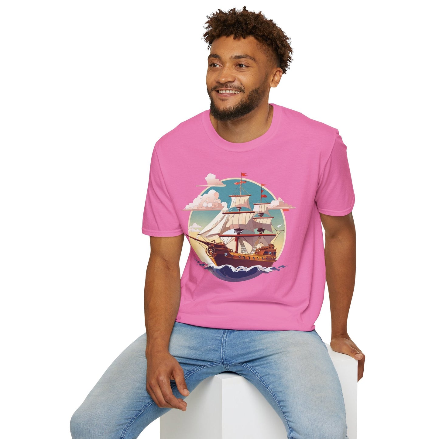 Unisex Ship T Shirts Frigate Vessel Tee Shirt Gildan Softstyle 64000 Cotton Comfort Premium Tee
