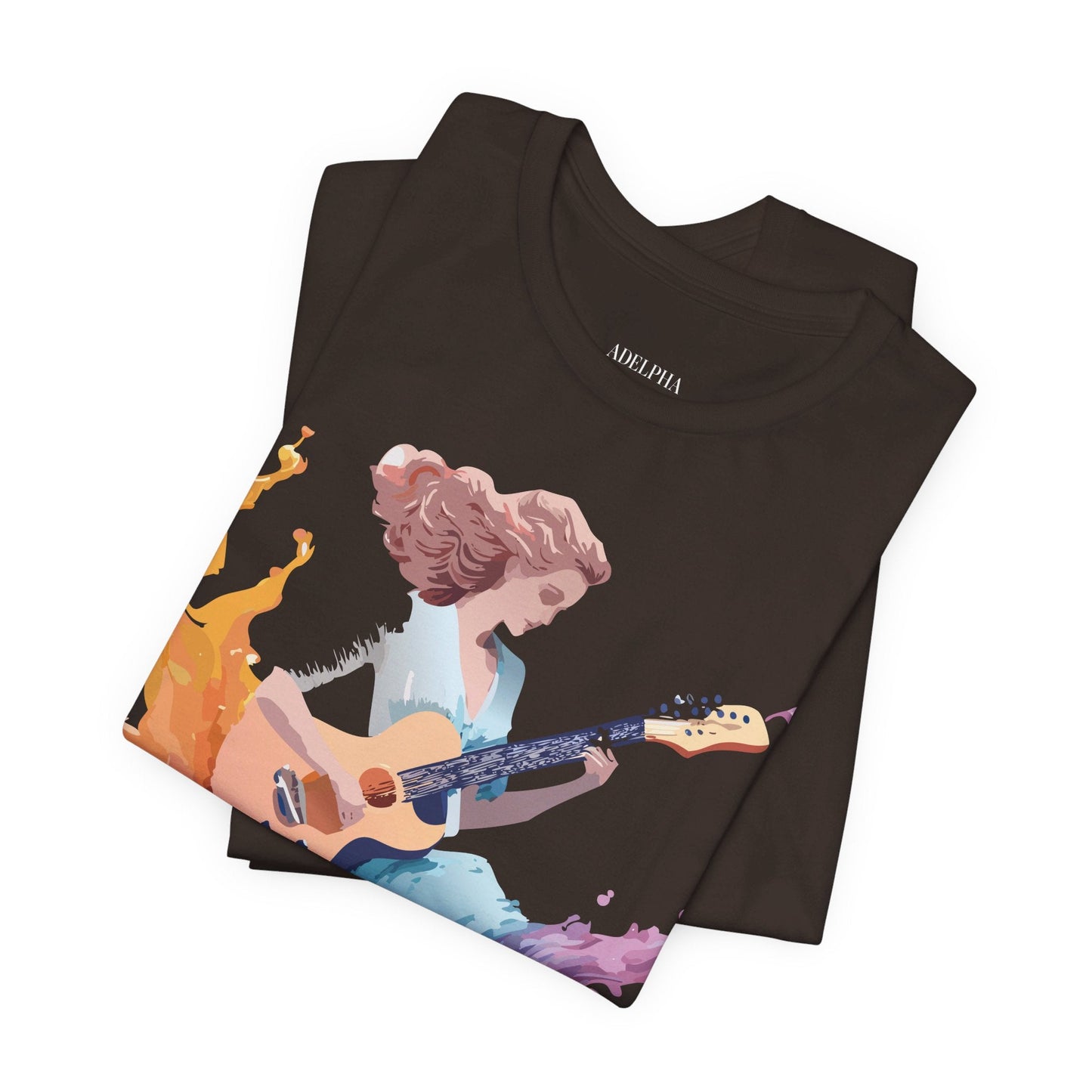 Adelpha Music Graphic Tee Unisex Vintage Inspired Art Design Short Sleeve T Shirt