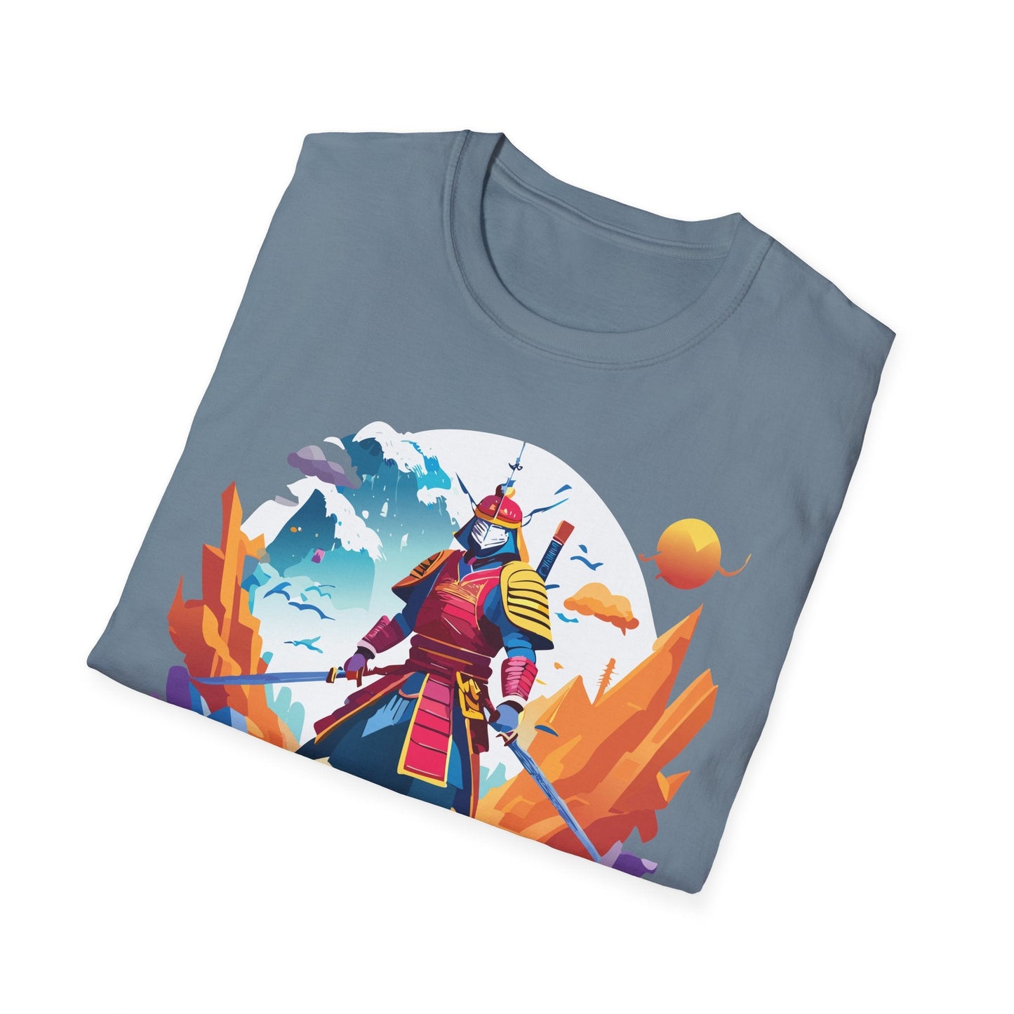 Samurai Shirt Unisex Short Sleeve T Shirt Gildan Softstyle 64000 100 Percent Ring Spun Cotton Tee