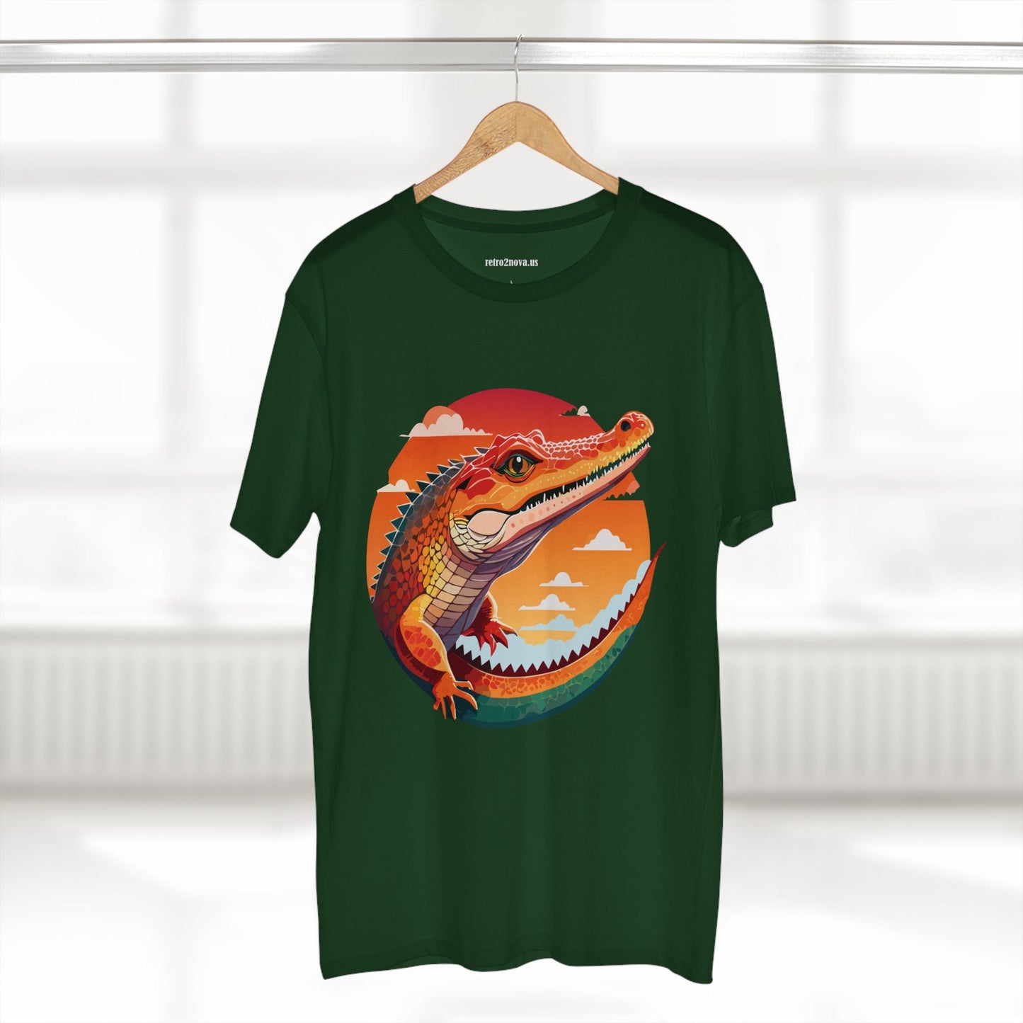 Unisex Crocodile Shirt With Original Art Design Premium Cotton Tee From Retro2Nova Art Collection Soft Breathable Graphic