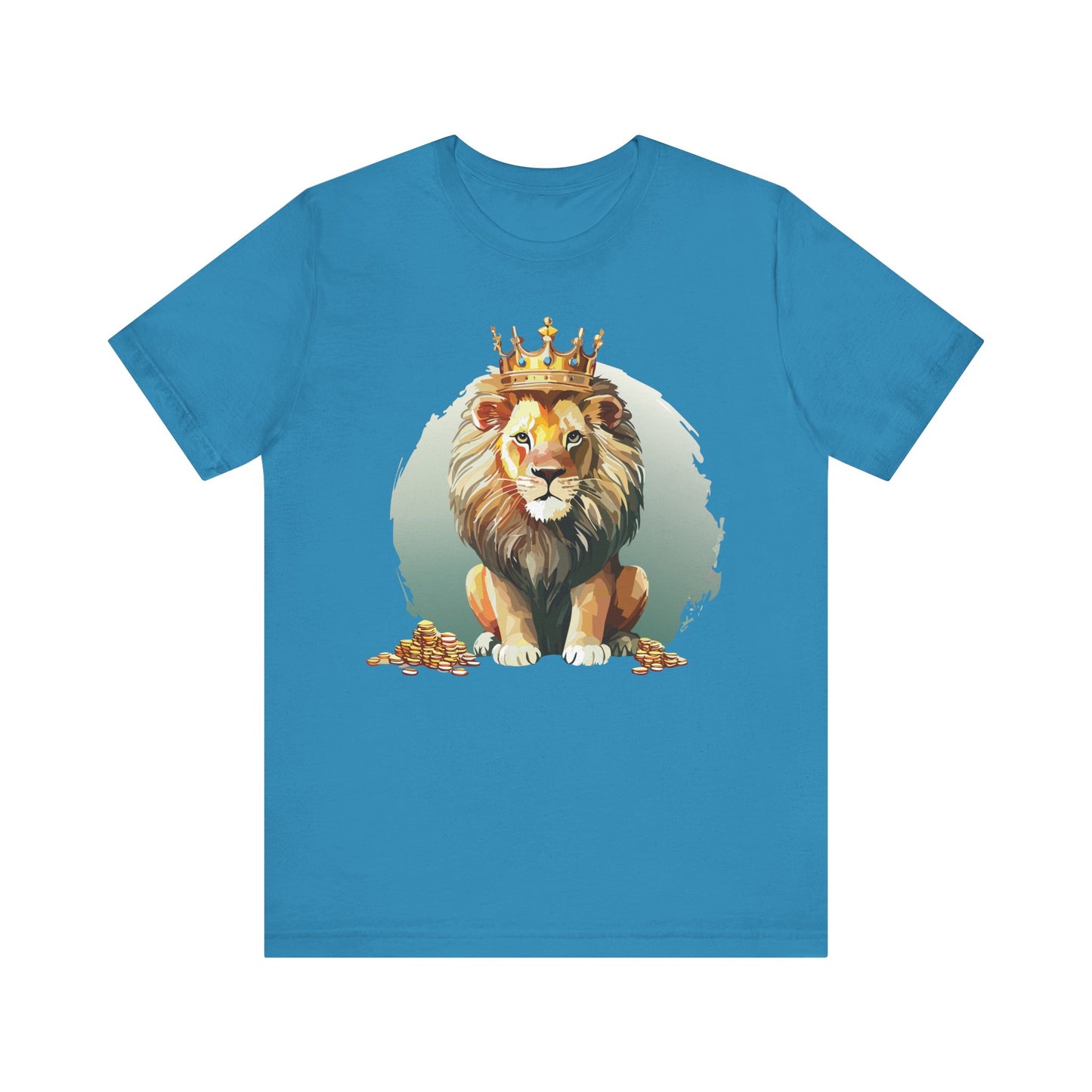 Regal Lion Short Sleeve Tee, Animal Shirt, Lion Tee, Unisex Top, Birthday Gift, Shirt with Animal design