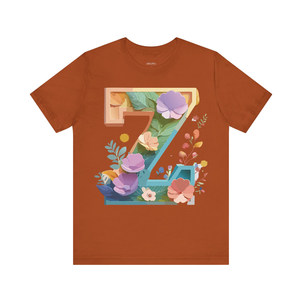 Letter Z Graphic Unisex Cotton Bella+Canvas Tee with Art Letter Design