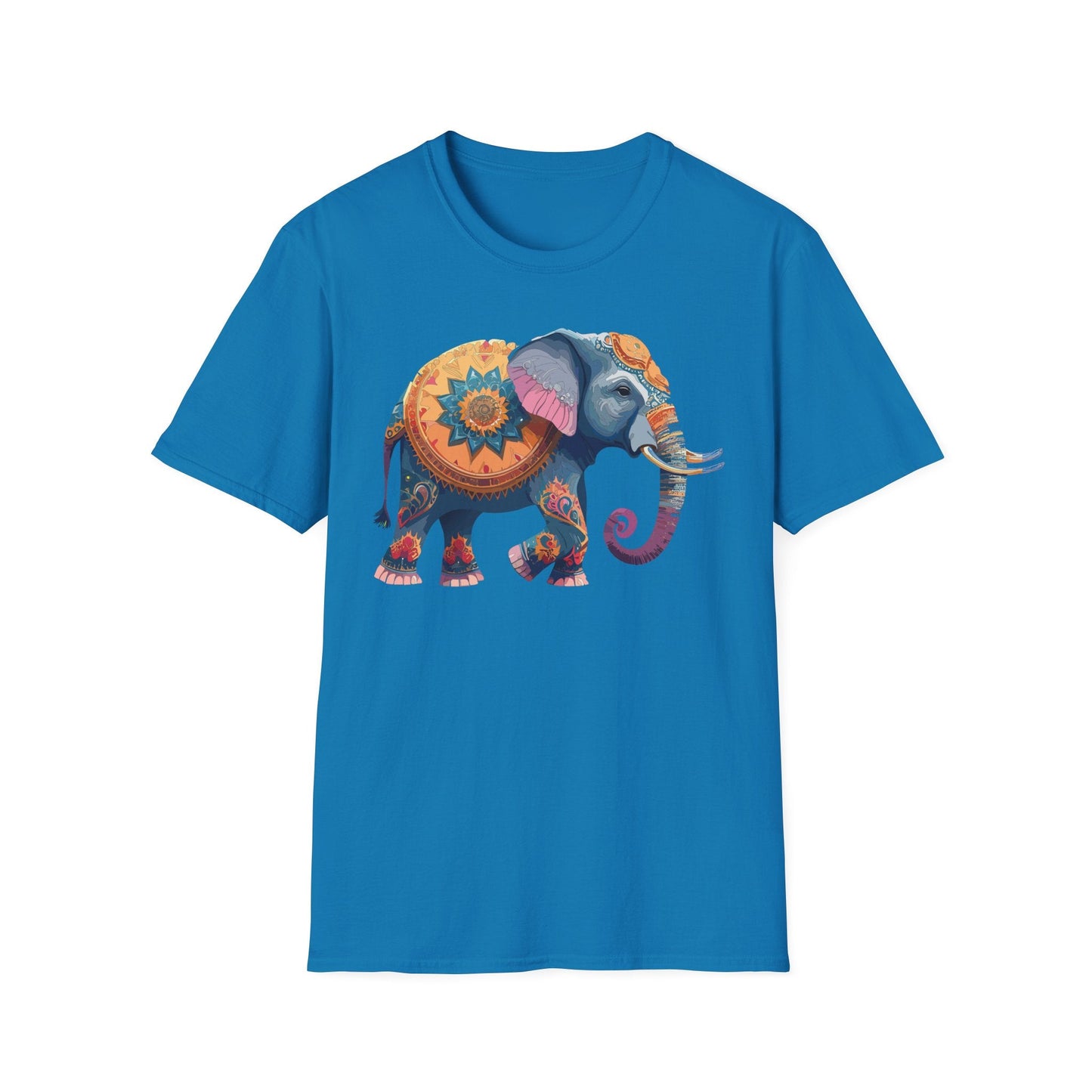 Elephant T Shirt Unisex Gildan Softstyle Tee 100 Percent Ring Spun Cotton Animal Shirt