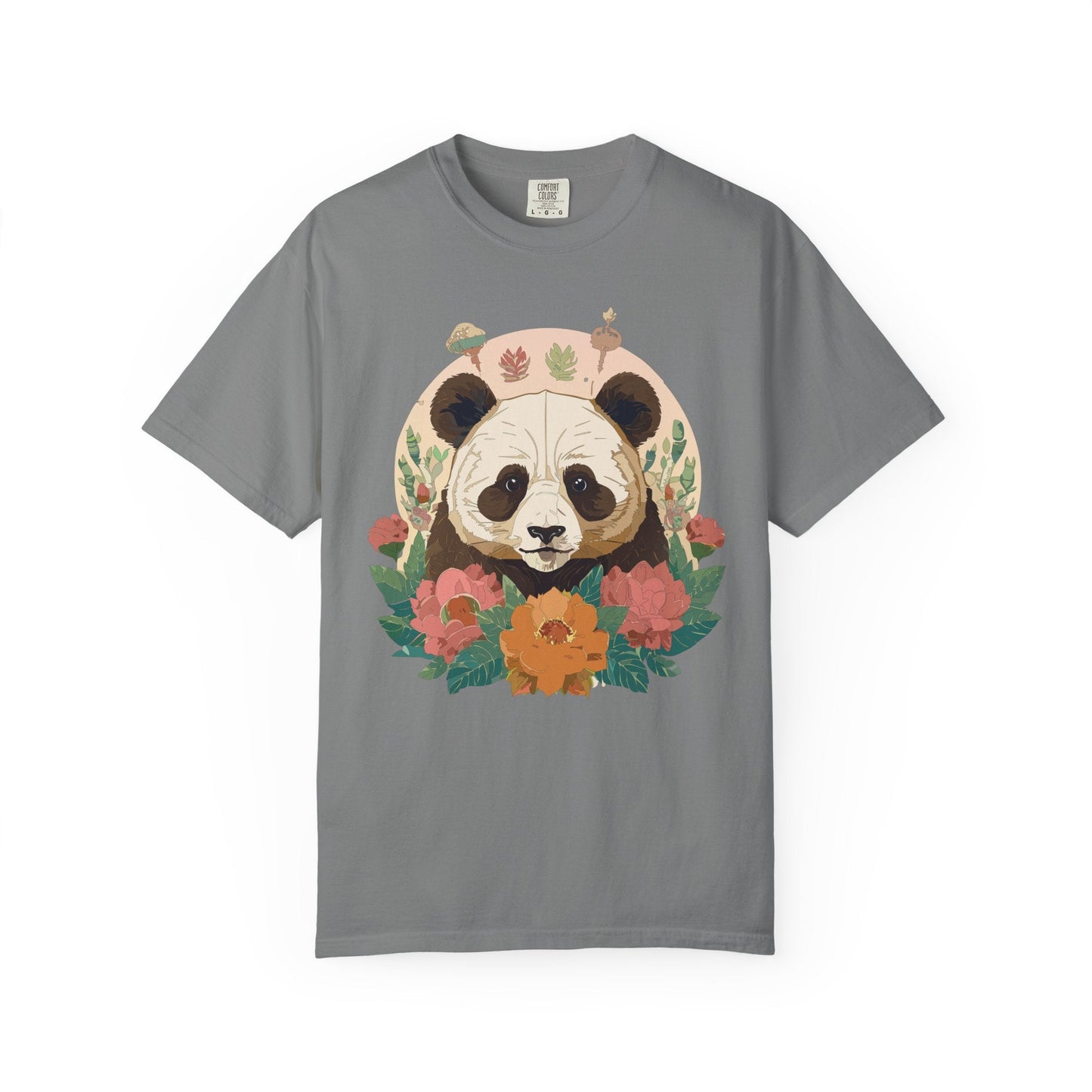 Panda Portrait Graphic T-Shirt Unisex Cotton Floral Animal Art Tee p2